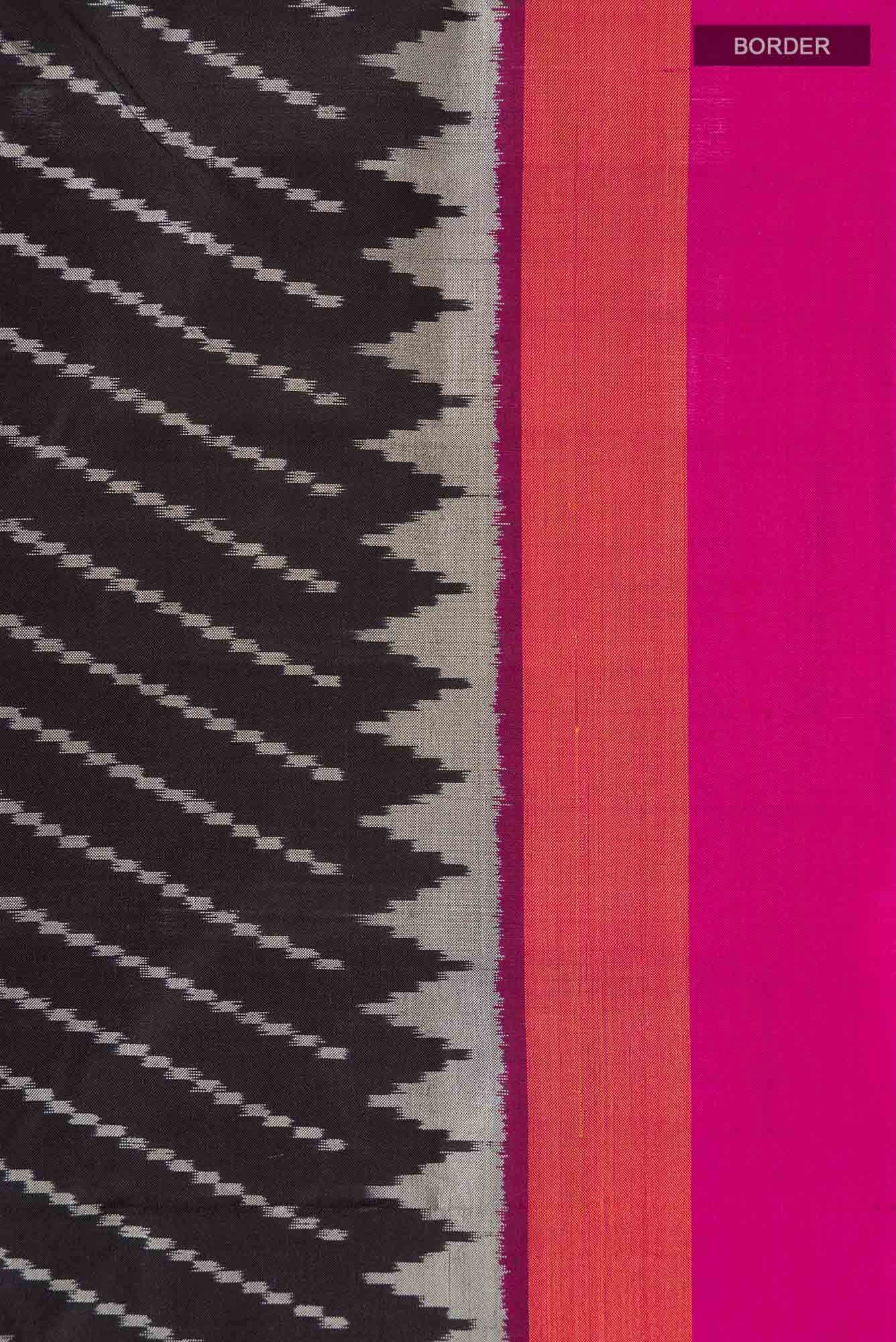 Black Pochampally Silk Saree