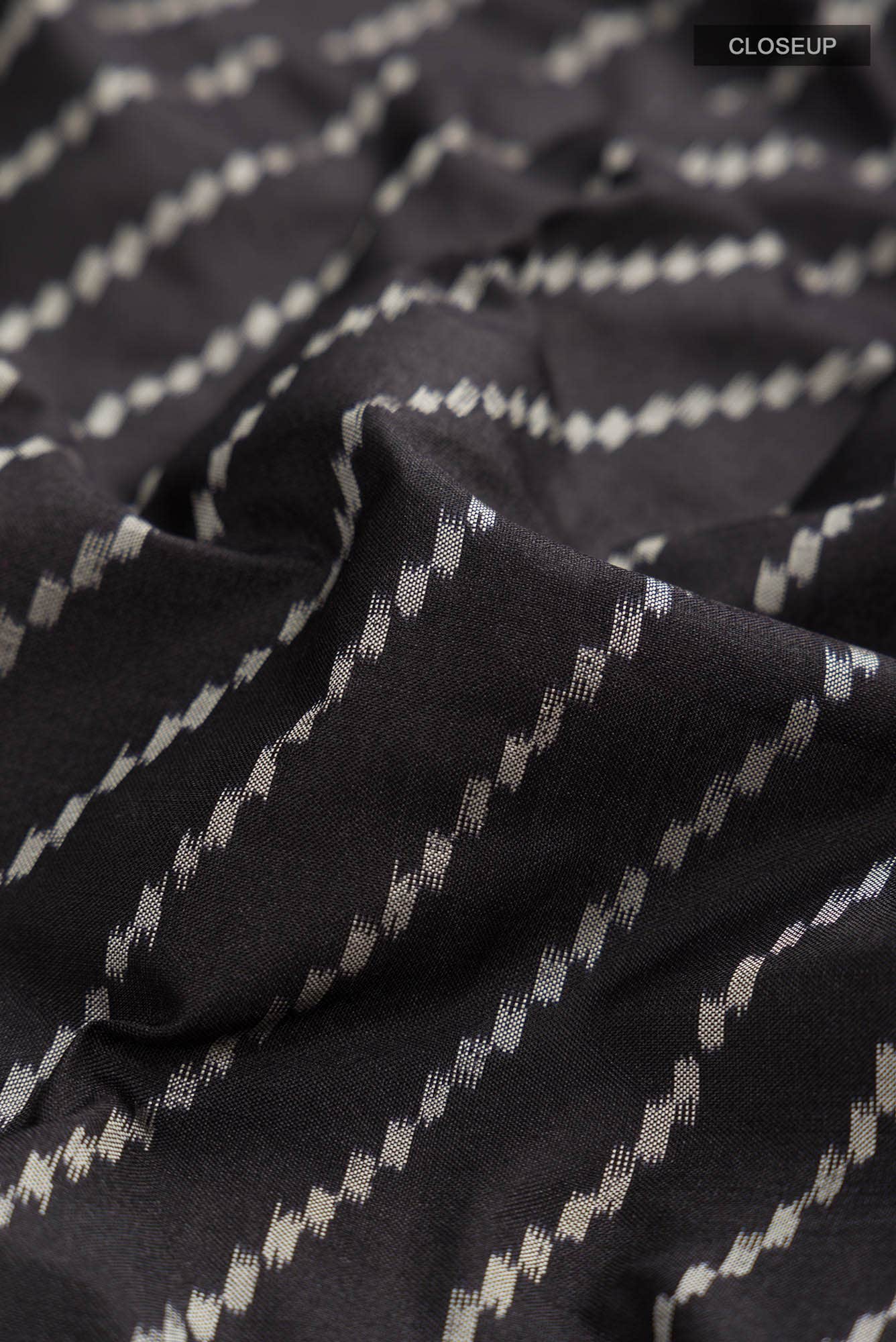Black Pochampally Silk Saree