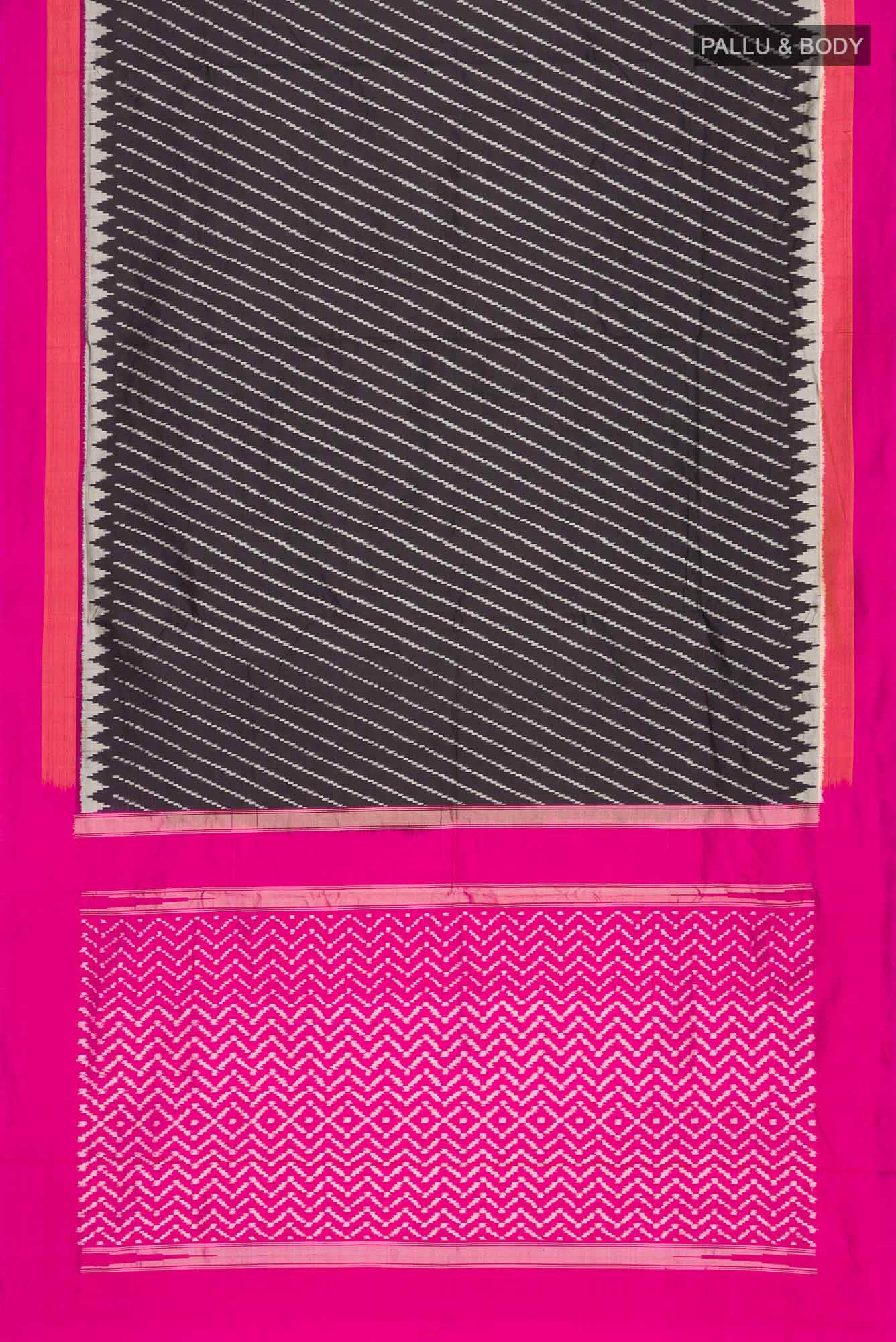 Black Pochampally Silk Saree