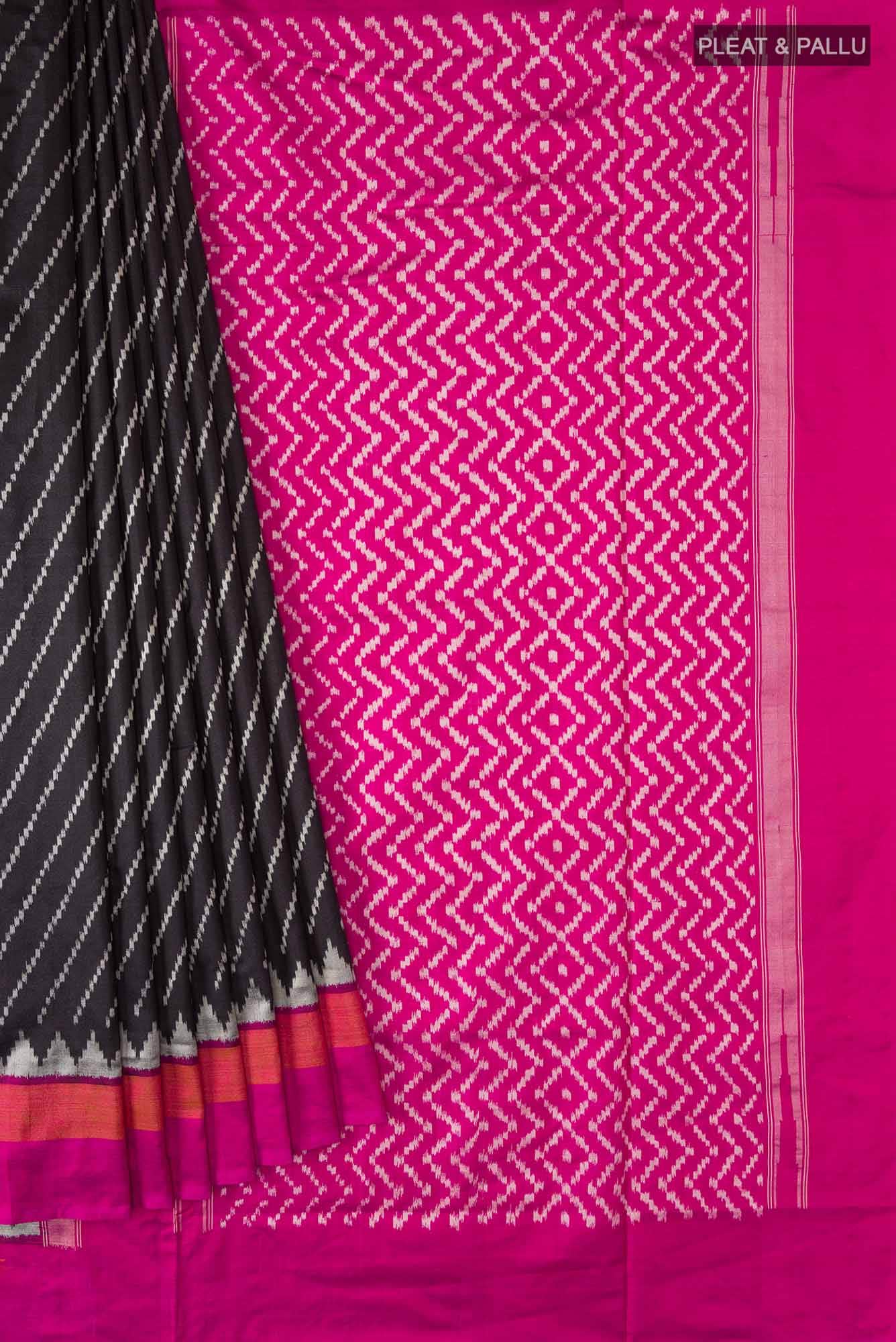Black Pochampally Silk Saree