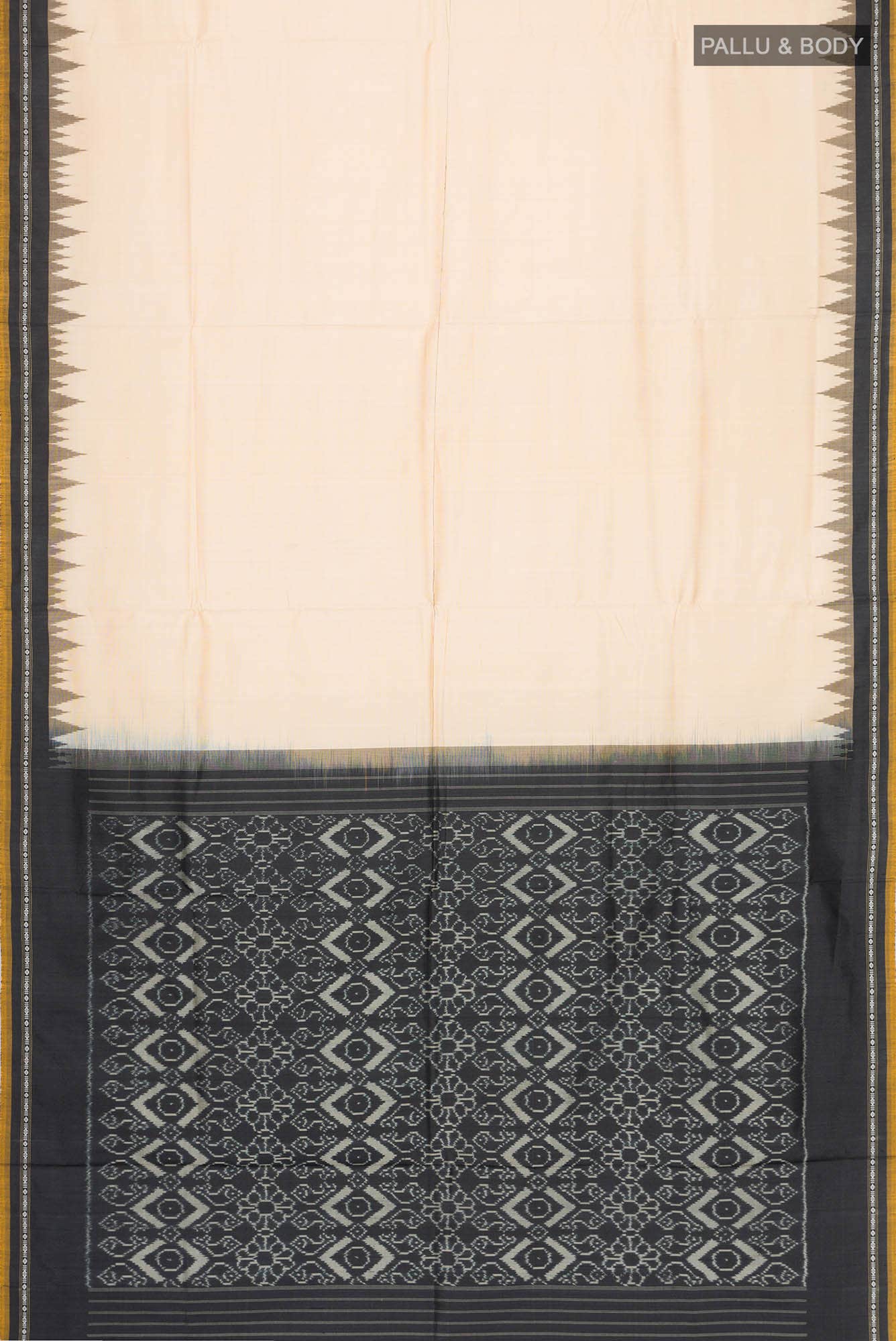 Beige Orissa Silk Saree