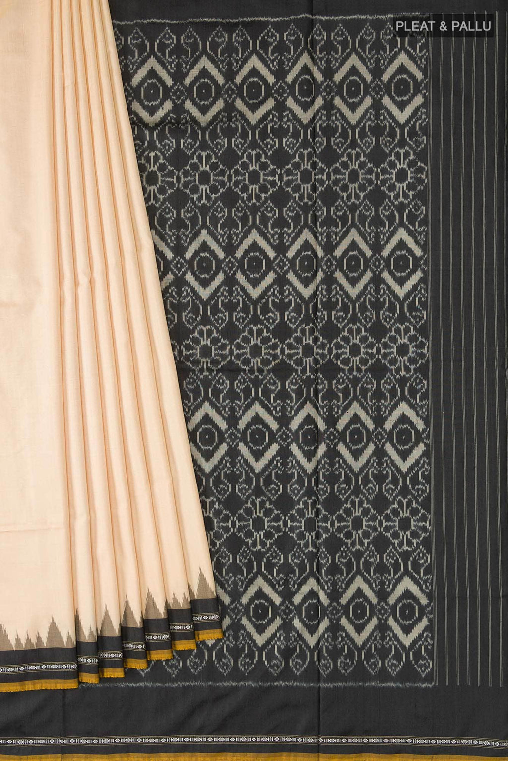 Beige Orissa Silk Saree