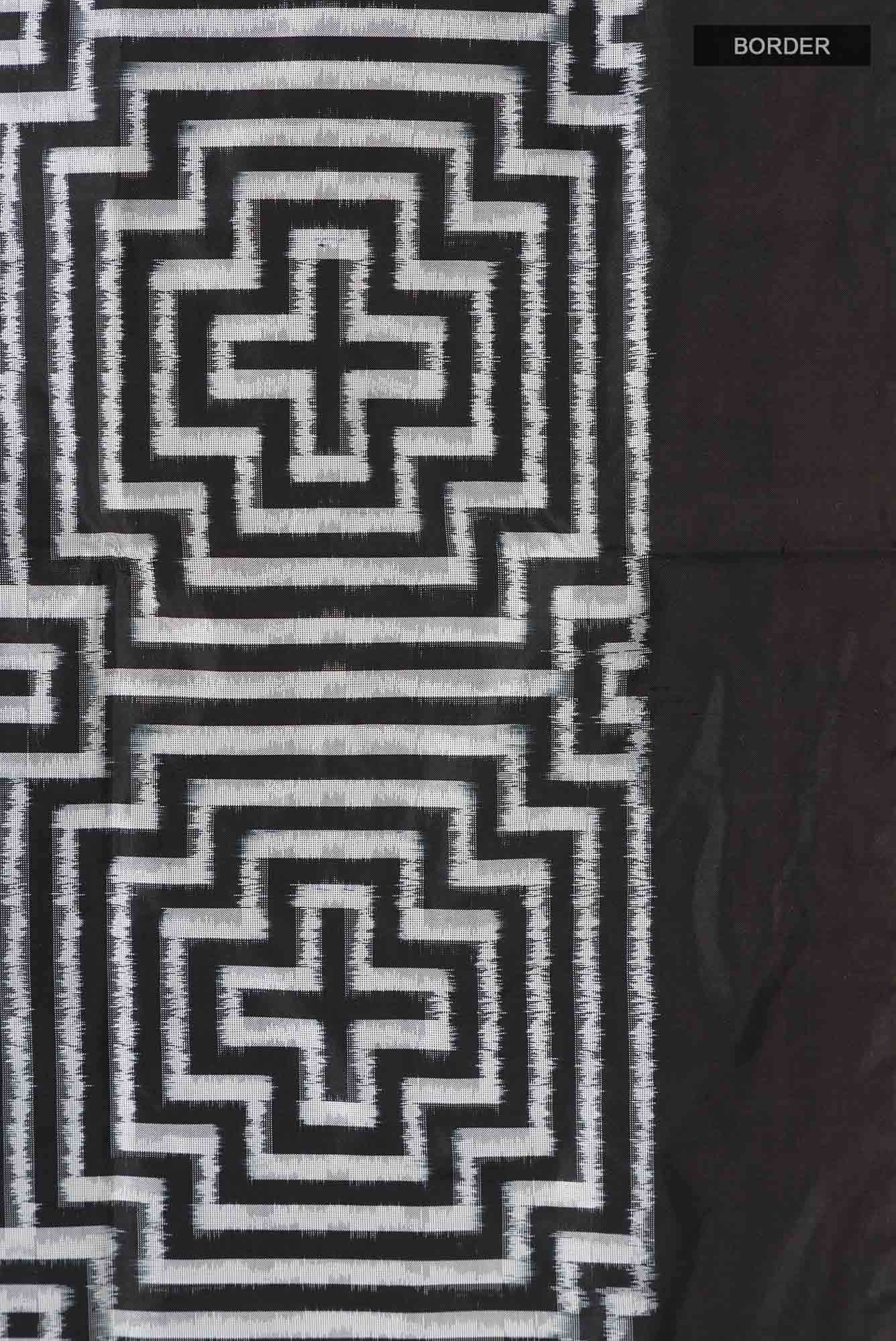 Black Pochampally Silk Saree