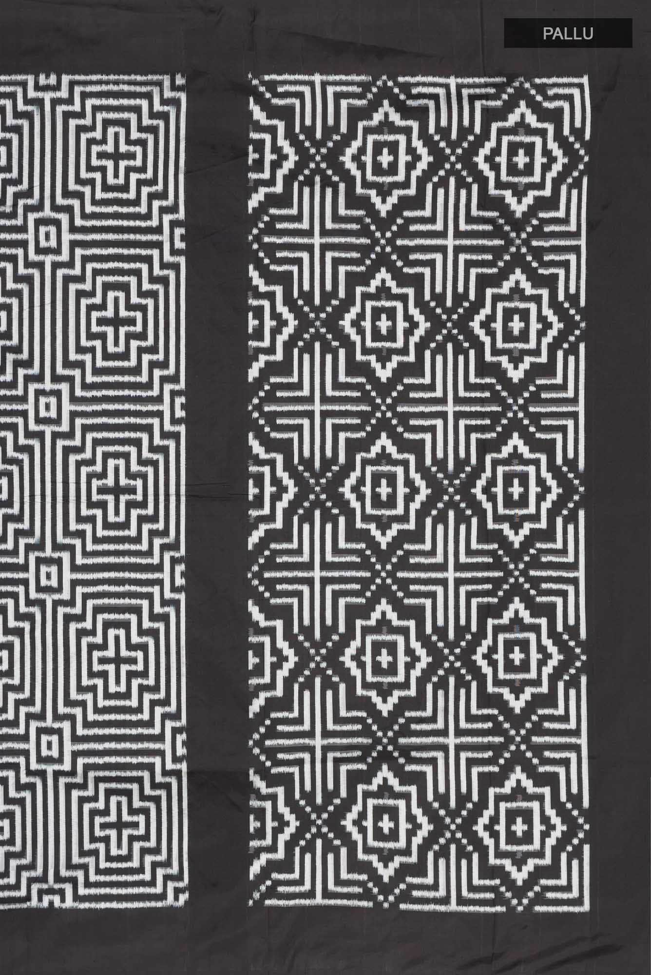 Black Pochampally Silk Saree