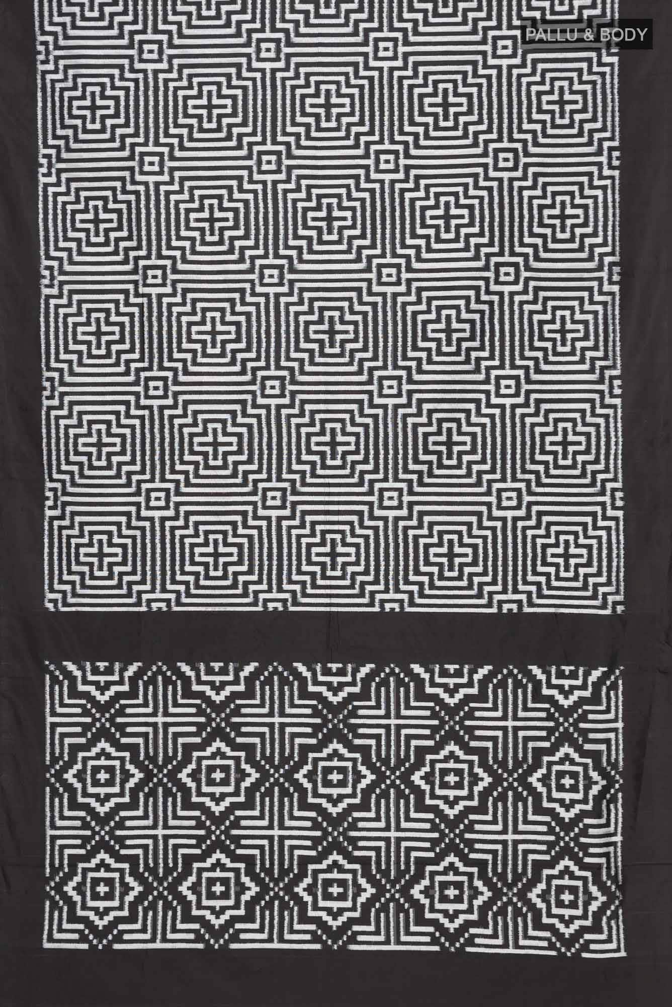 Black Pochampally Silk Saree