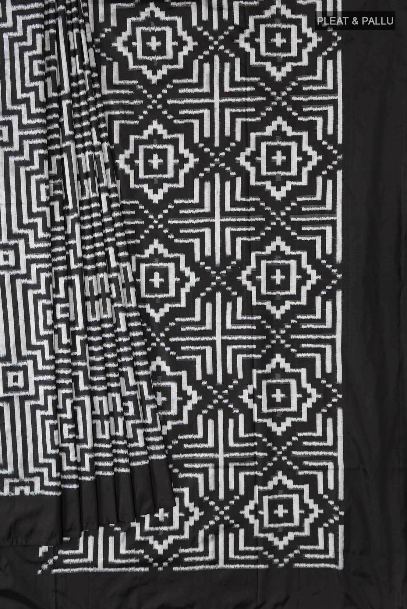 Black Pochampally Silk Saree
