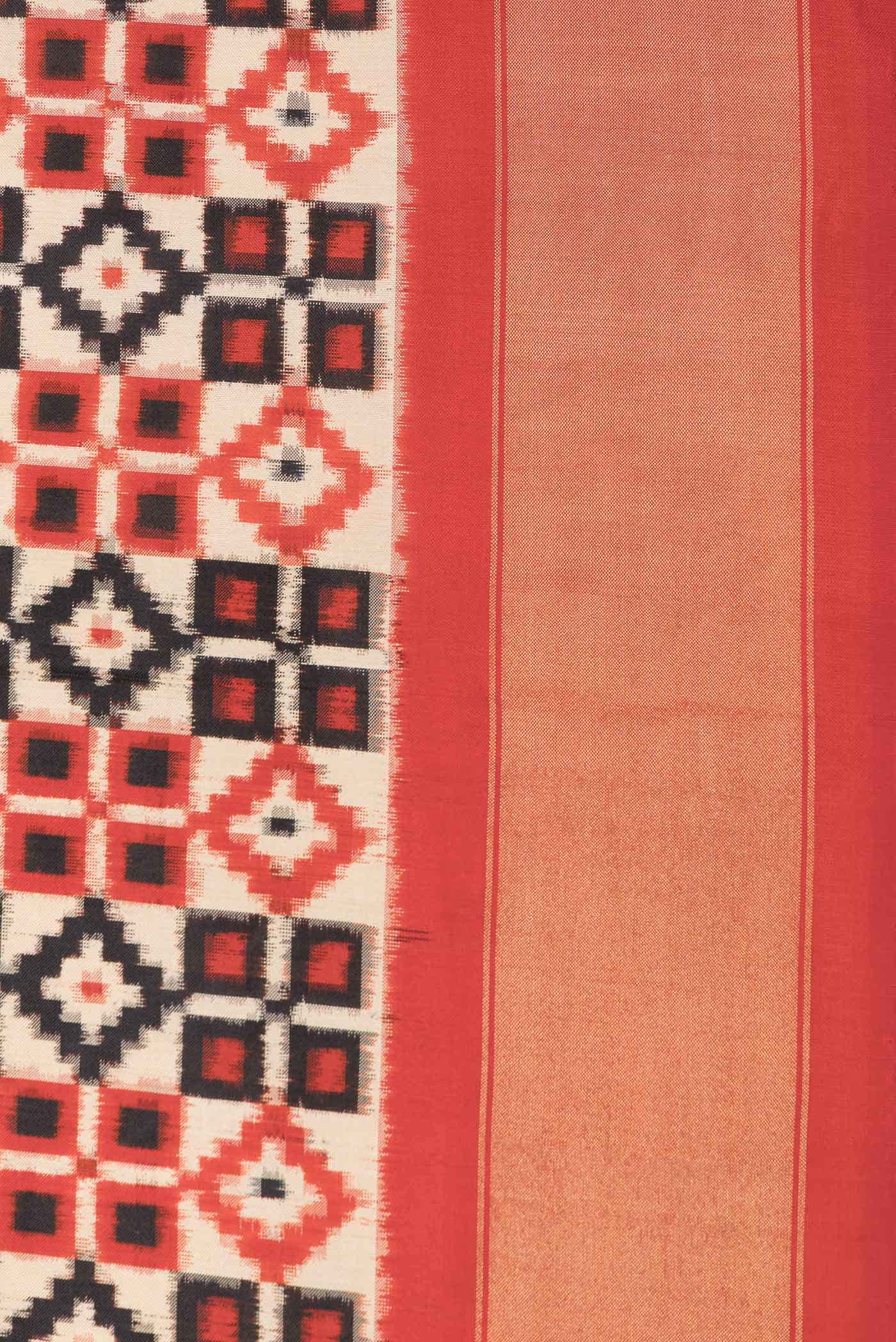 Sandal Double Ikat Saree