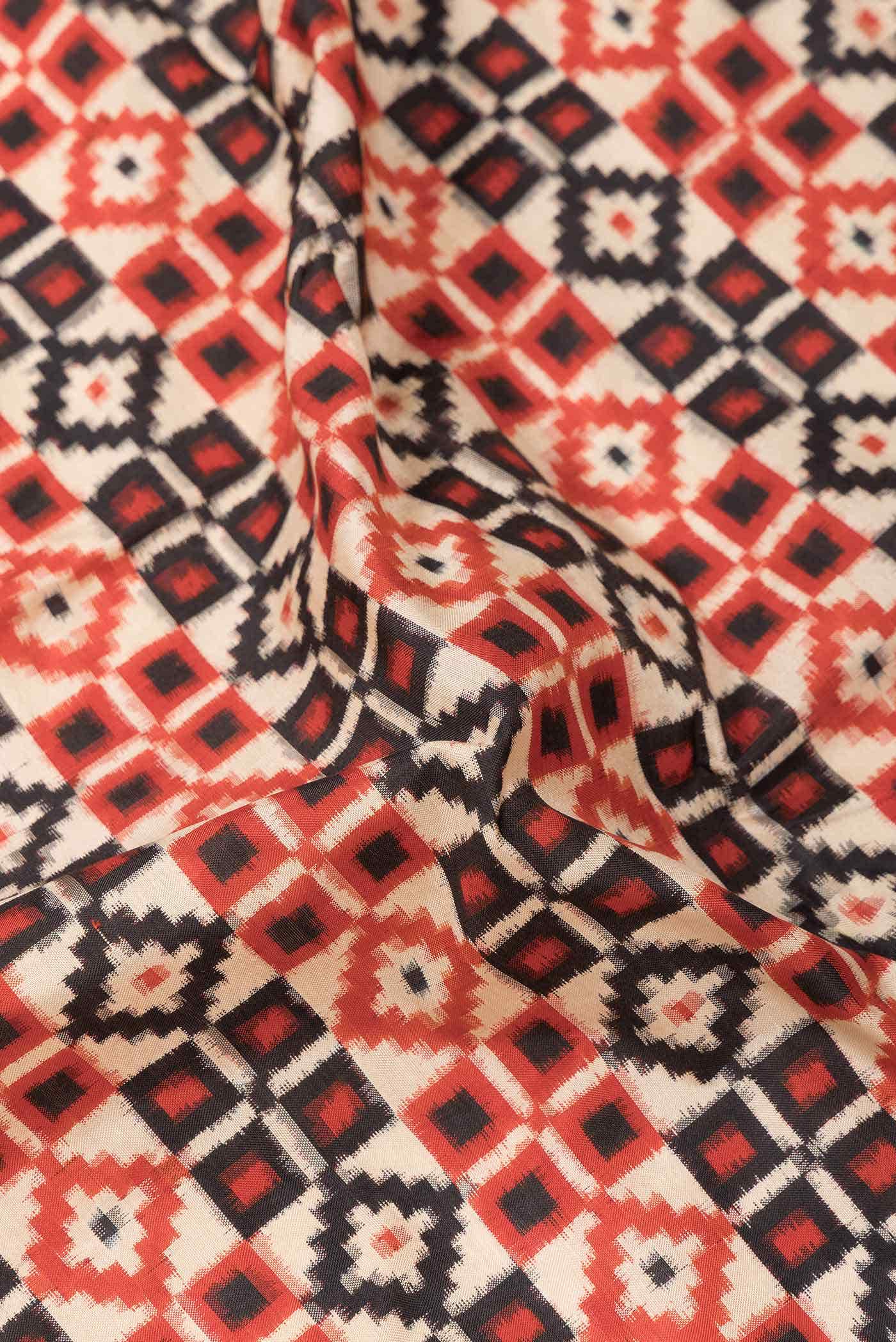 Sandal Double Ikat Saree