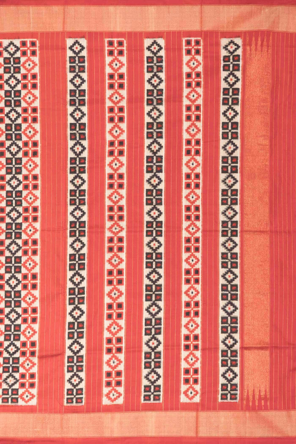 Sandal Double Ikat Saree