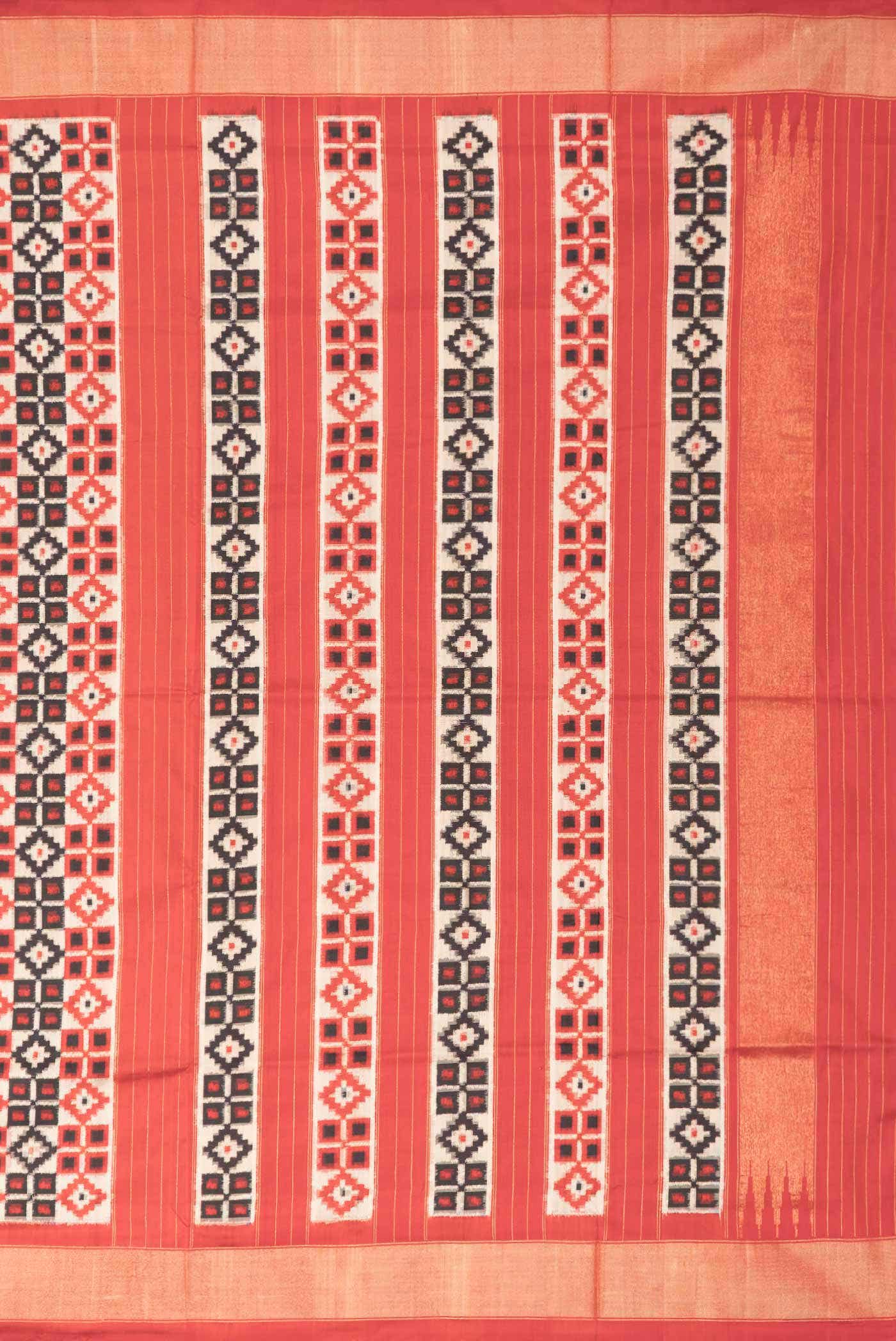 Sandal Double Ikat Saree