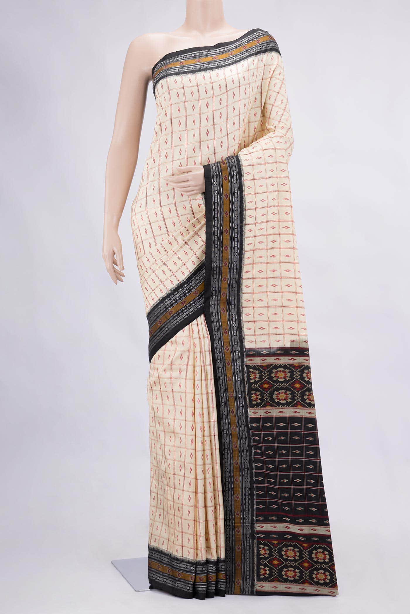Sandal Dual Tone Double Ikat Saree