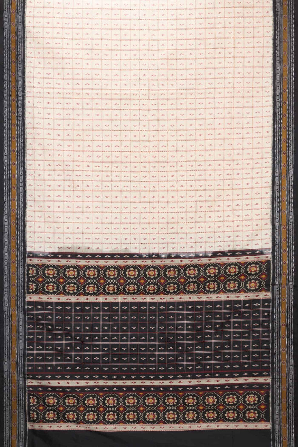 Sandal Dual Tone Double Ikat Saree