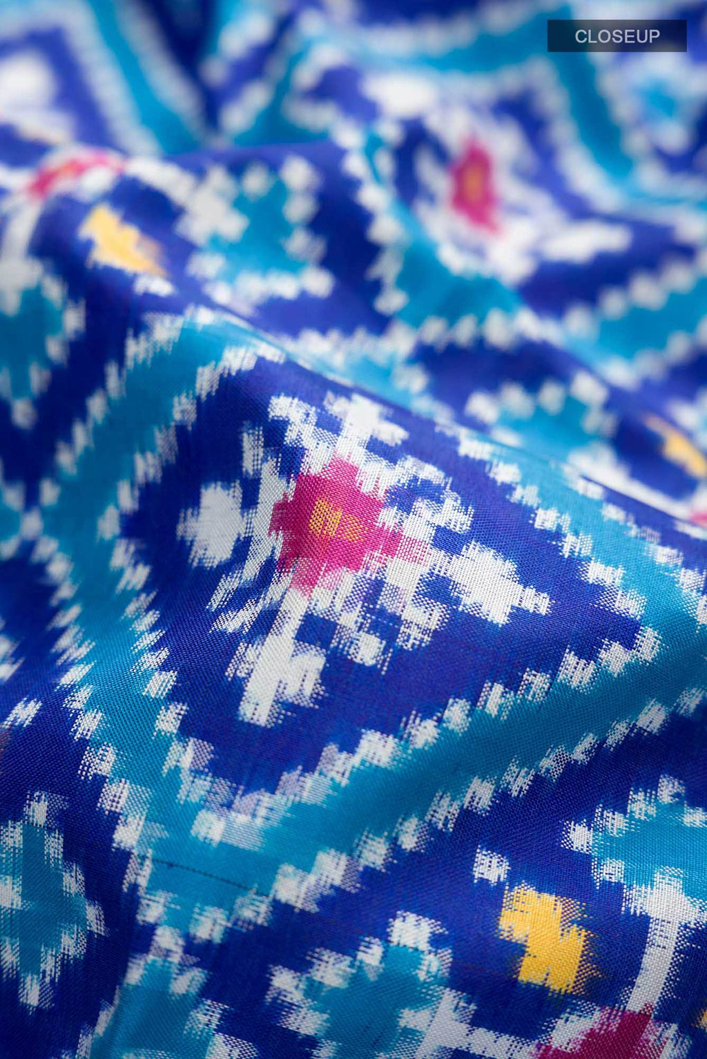 Blue Double Ikat Saree