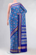 Blue Double Ikat Saree