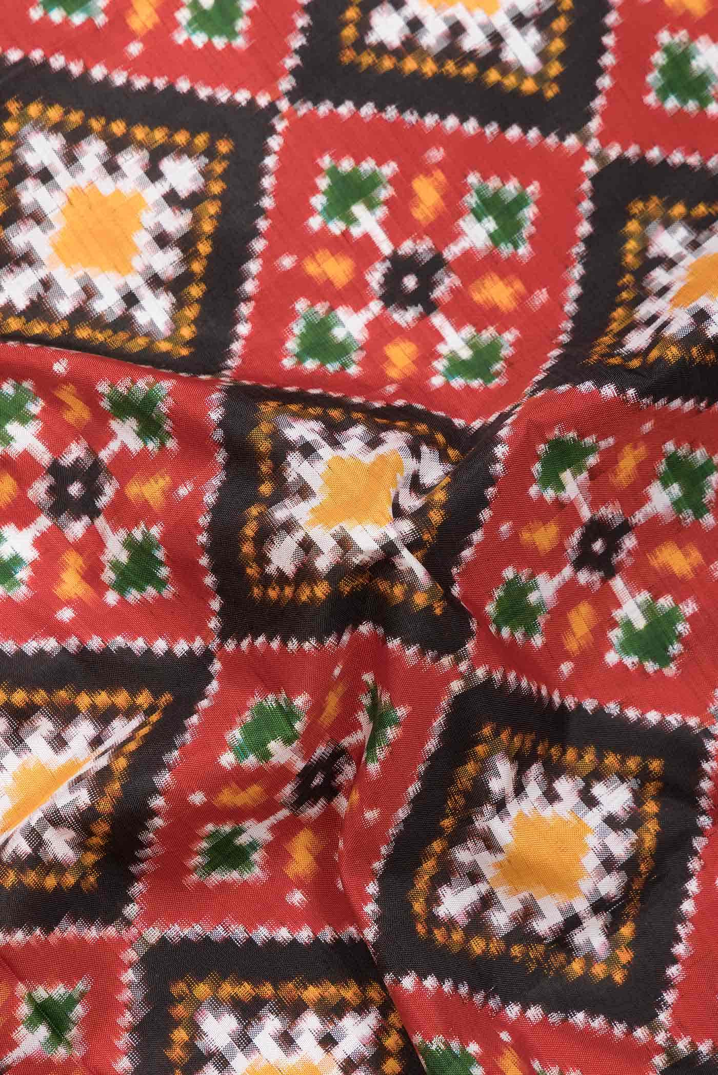 Black Dual Tone Double Ikat Saree