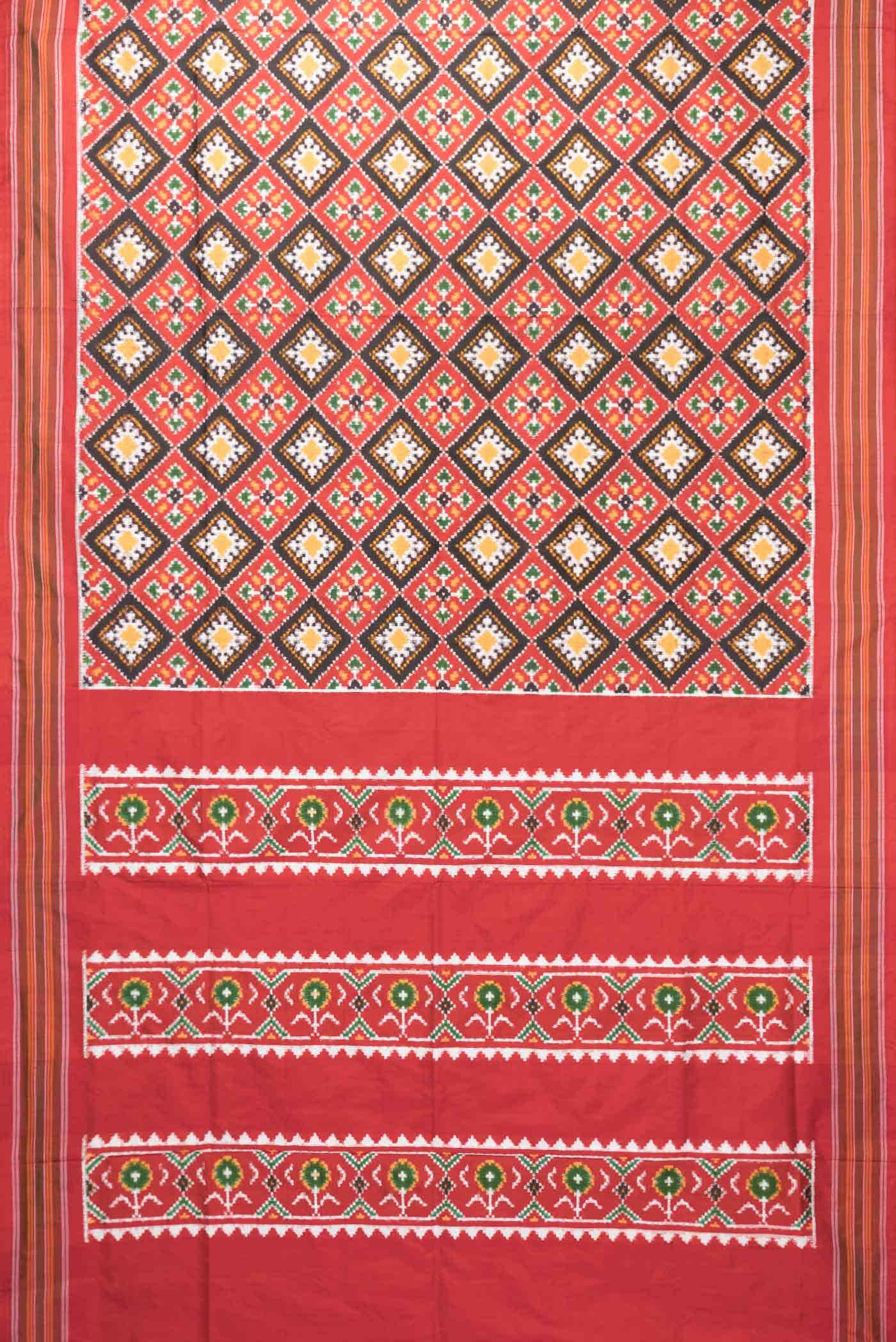 Black Dual Tone Double Ikat Saree