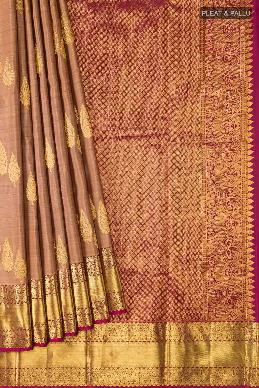 Brown Kanchipuram Silk Saree