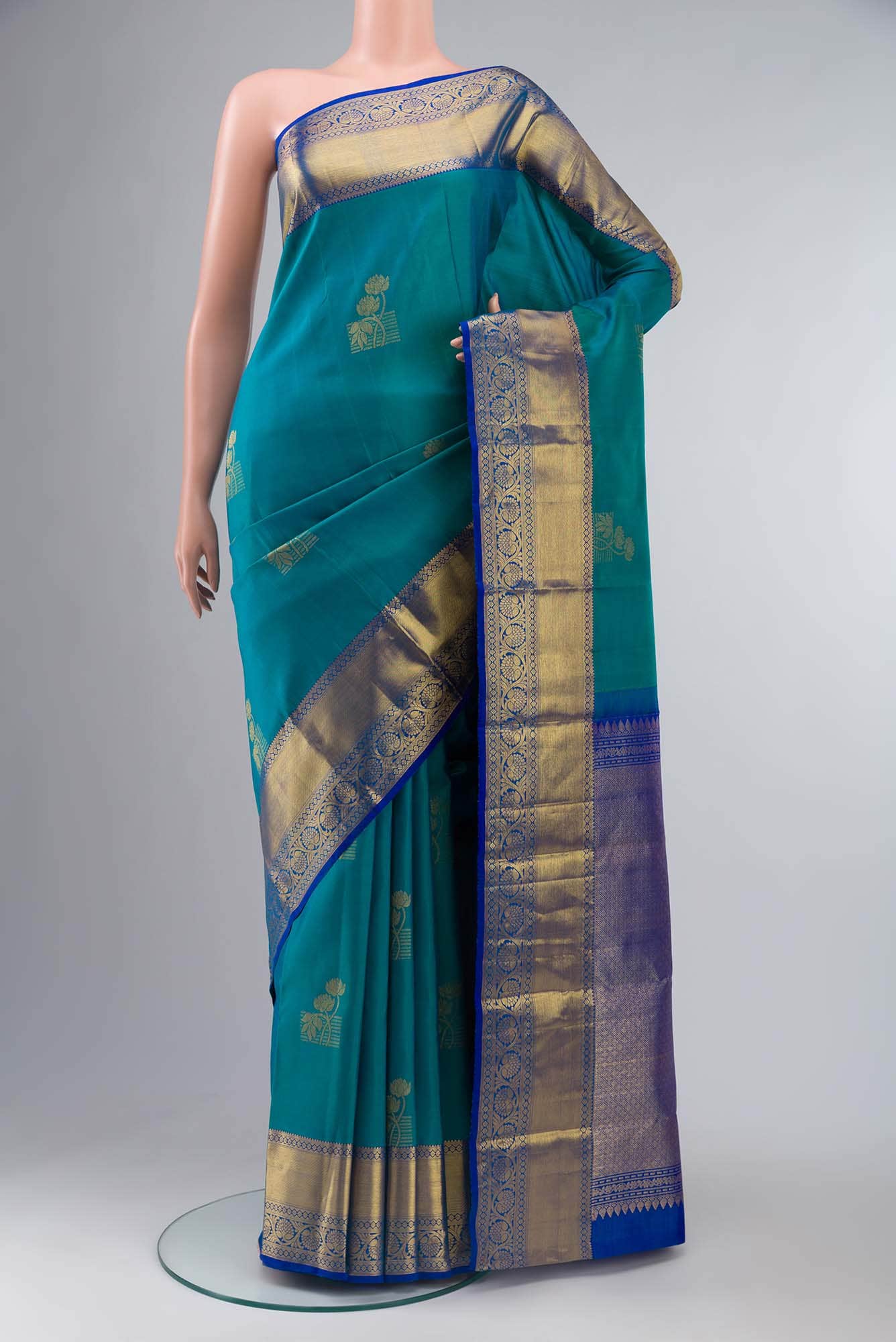 Blue Kanchipuram Silk Saree