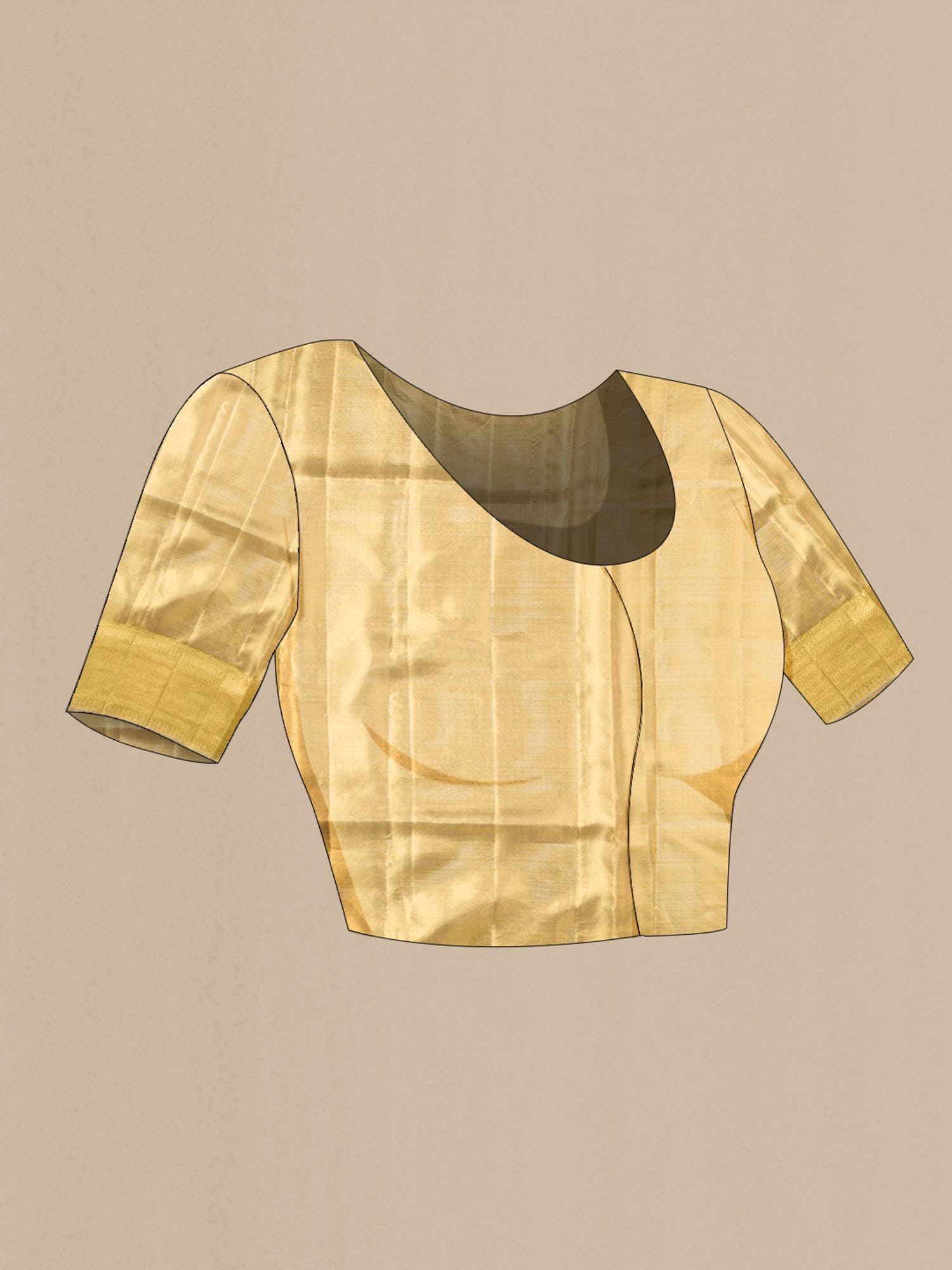 Gold Kanchipuram Tissue Silk Saree
