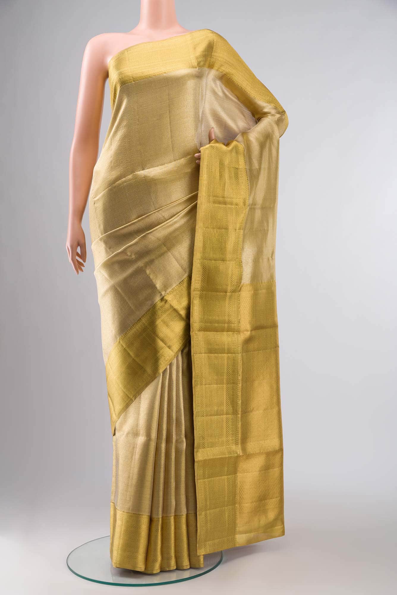 Gold Kanchipuram Tissue Silk Saree