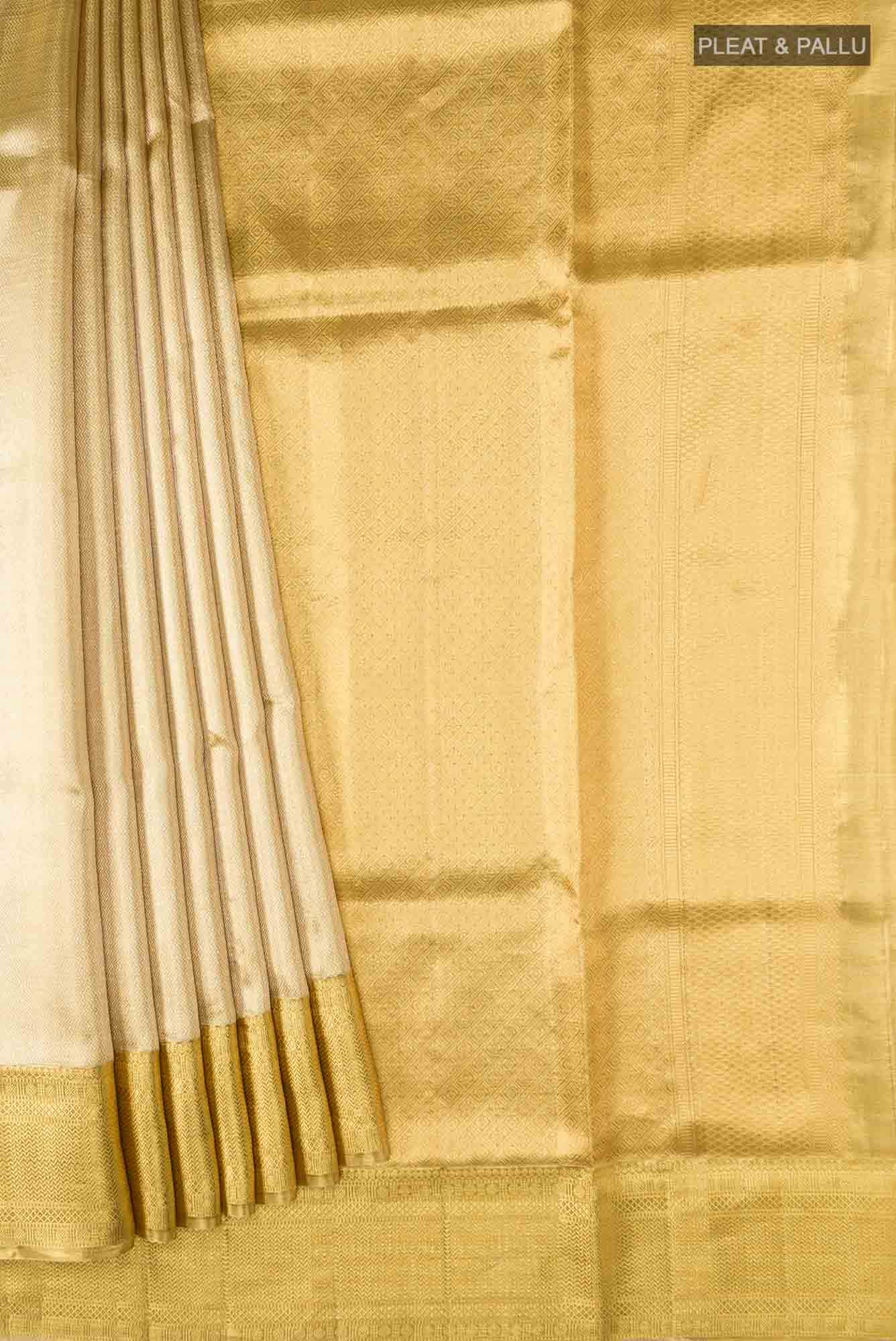 Gold Kanchipuram Tissue Silk Saree