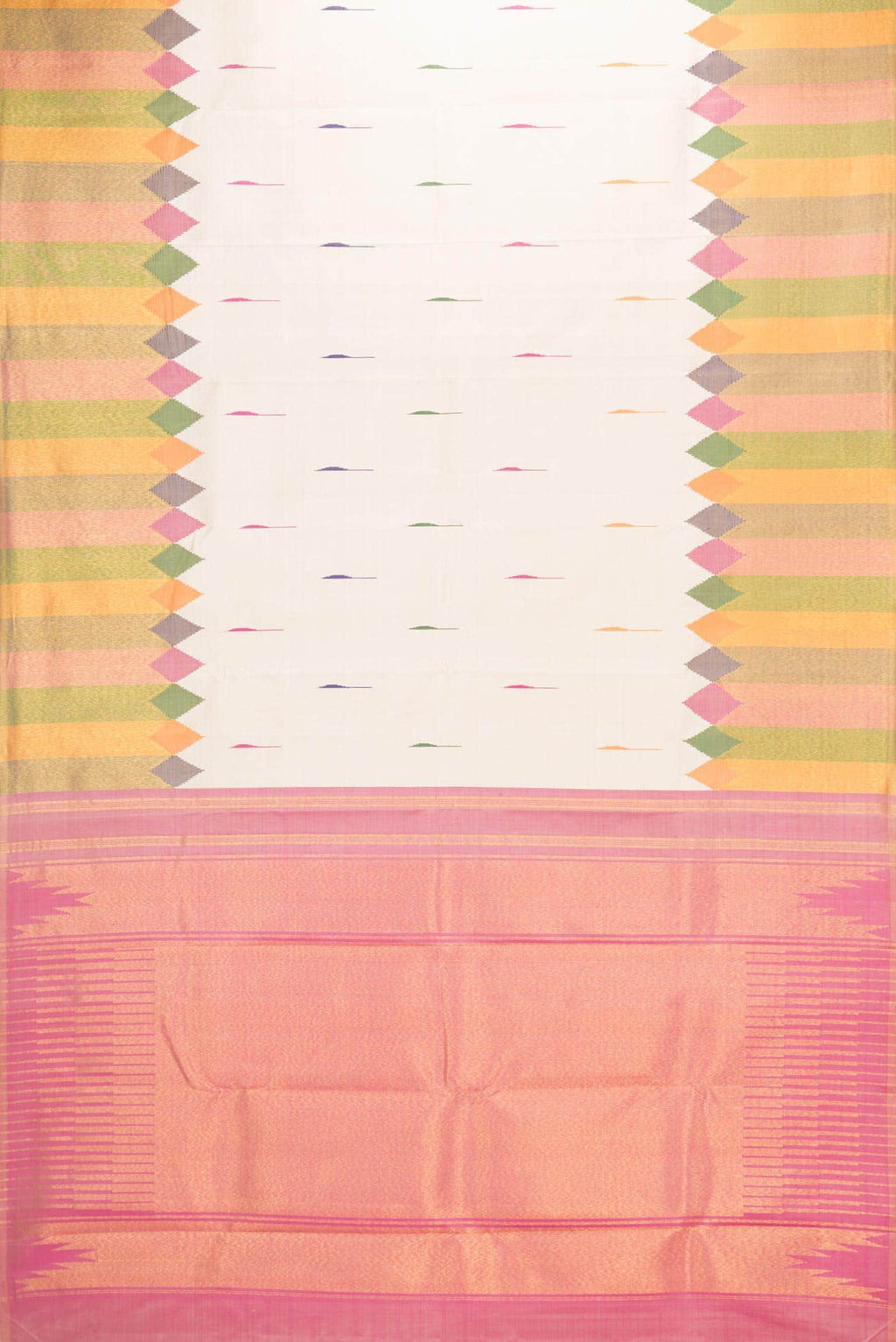 Beige Dual Tone Kanchipuram Silk Saree