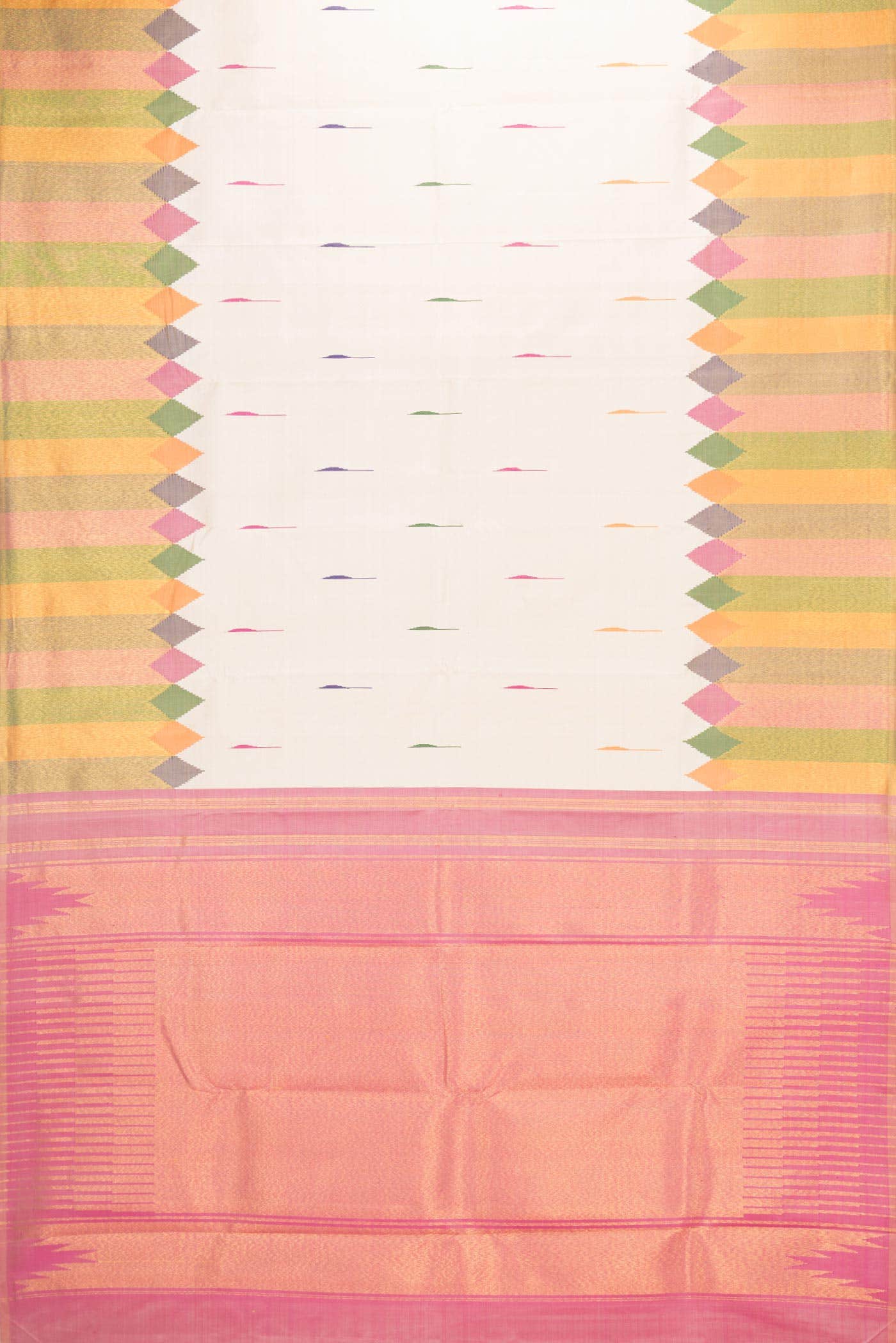 Beige Dual Tone Kanchipuram Silk Saree
