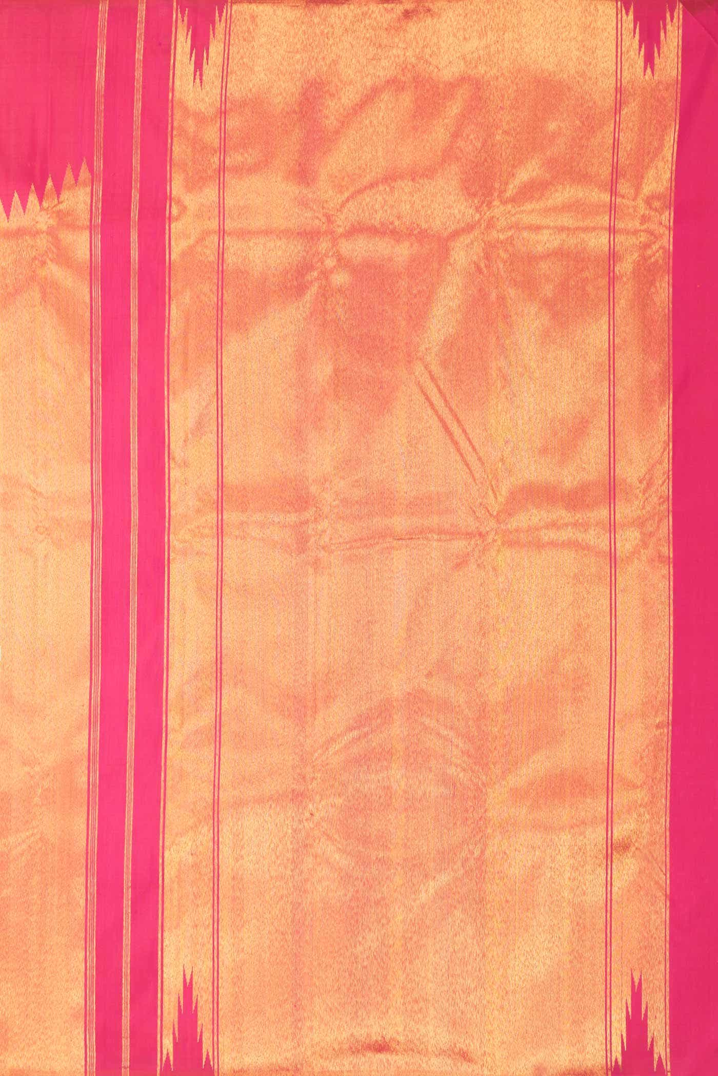 Dark Pink Dual Tone Kanchipuram Silk Saree