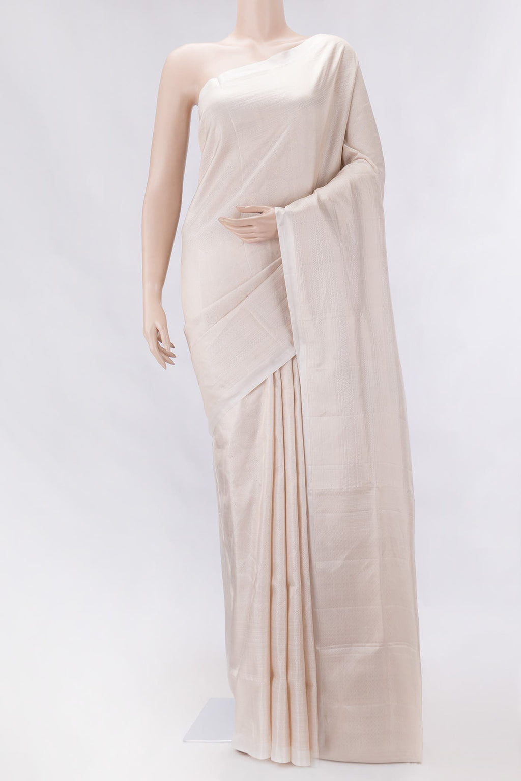 Off White Dual Tone Soft Silk Saree