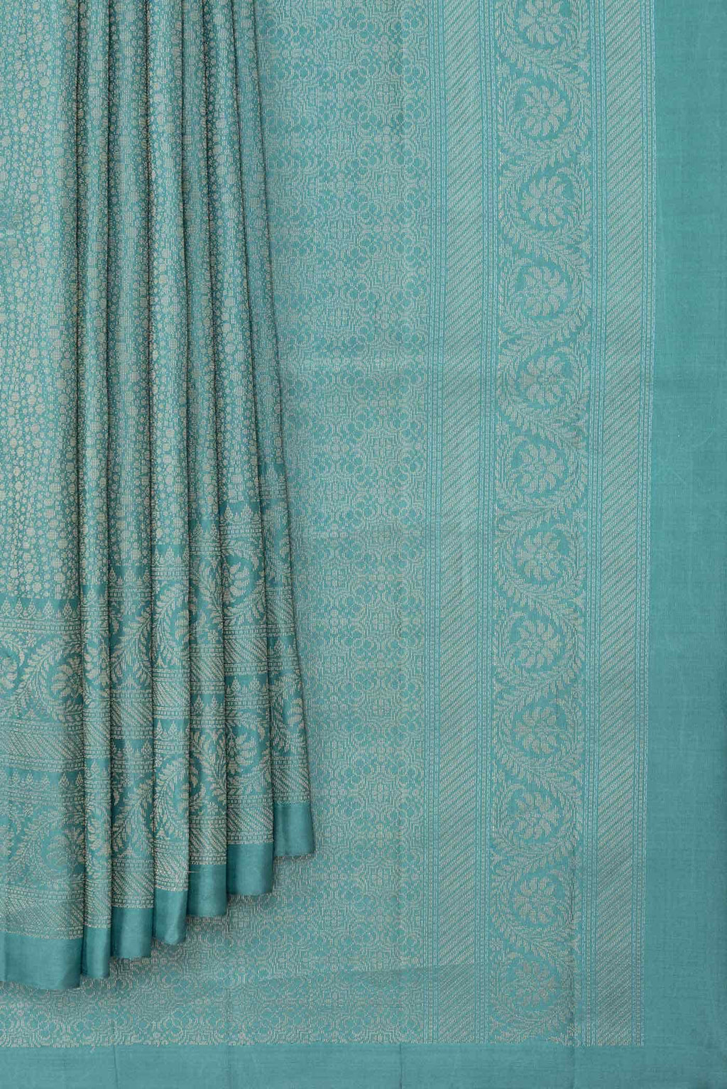 Green Dual Tone Soft Silk Saree