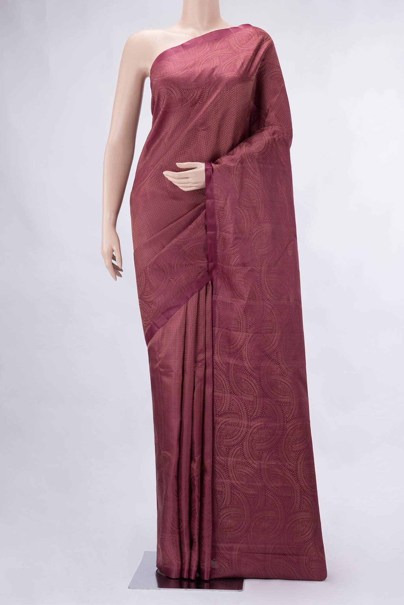Mauve Dual Tone Soft Silk Saree