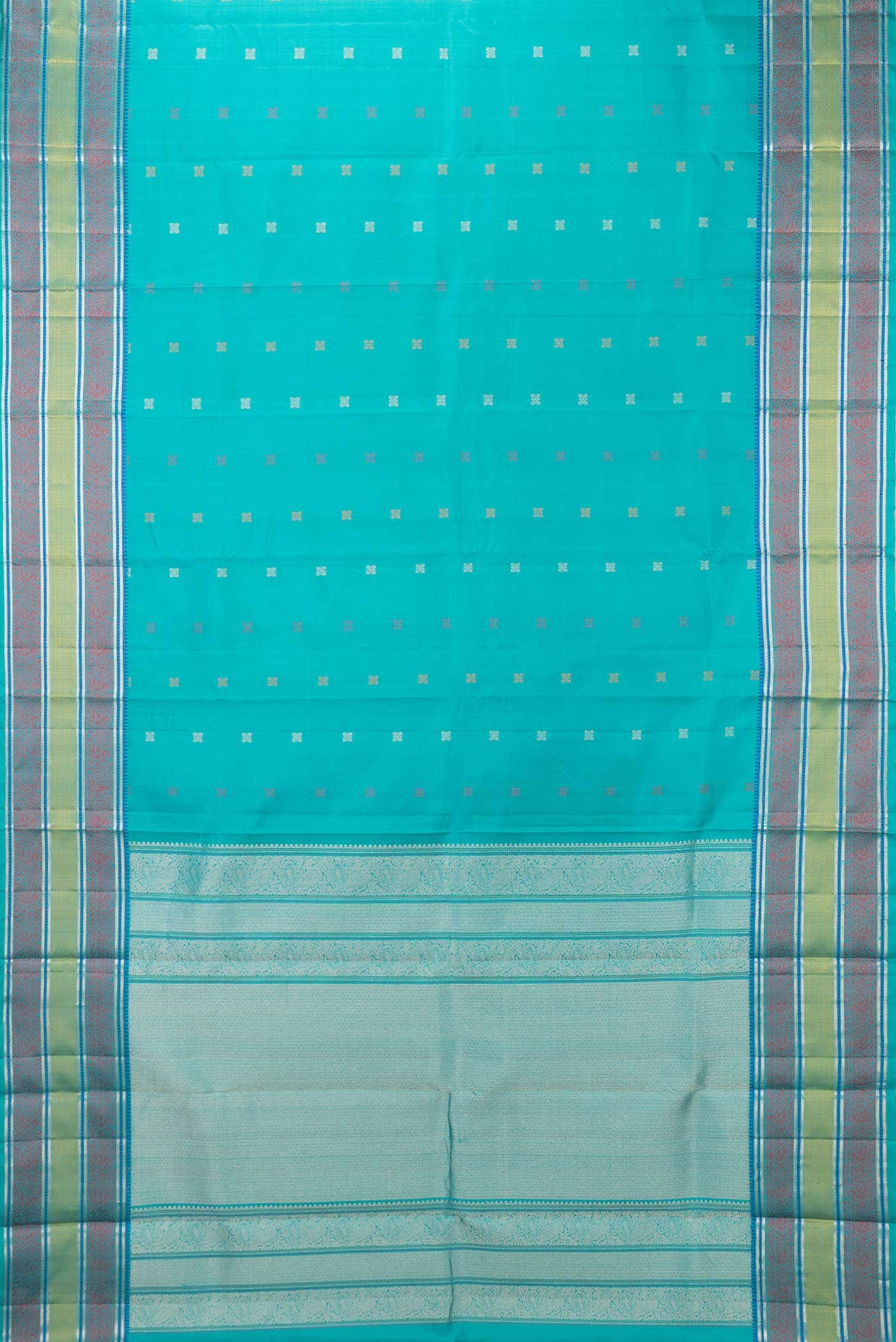 Green Dual Tone Kanchipuram Silk Saree