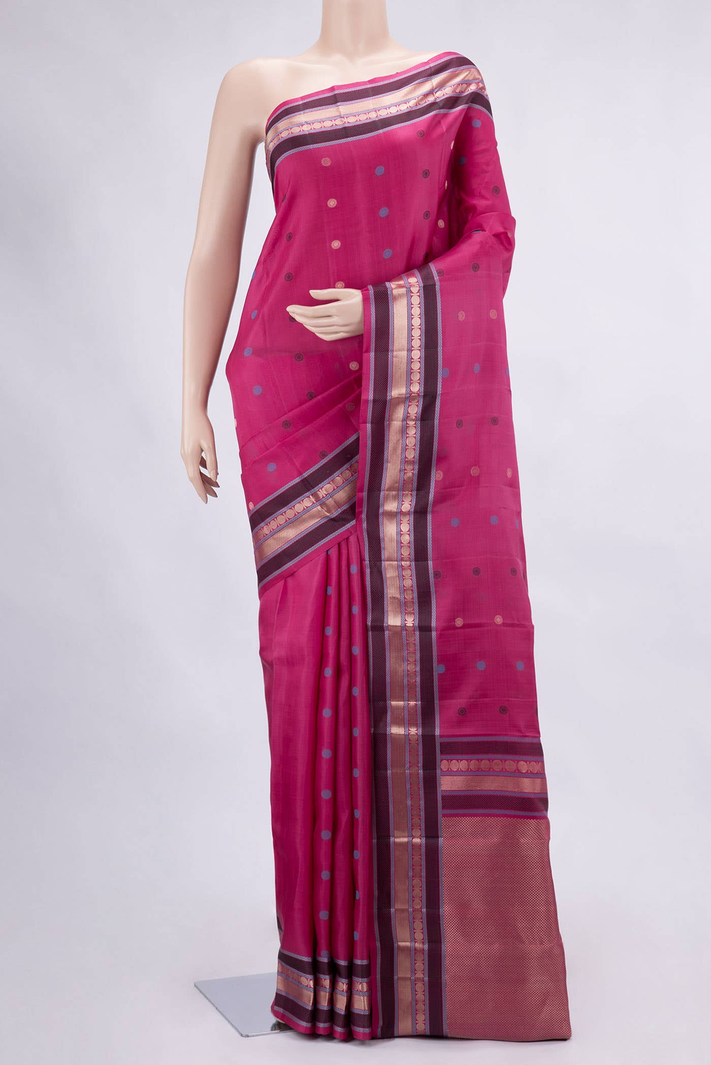 Pink Kanchipuram Silk Saree