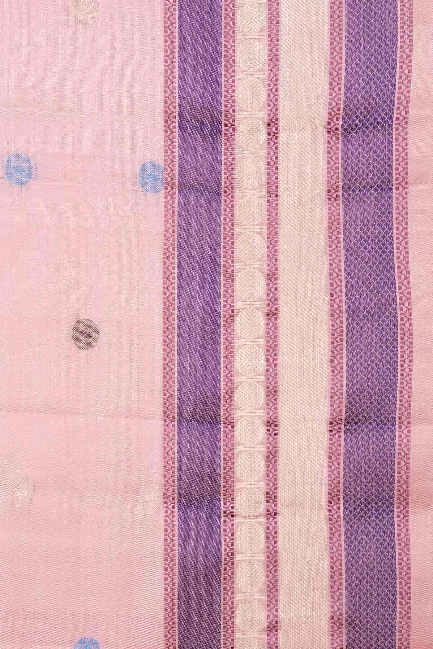 Pink Dual Tone Kanchipuram Silk Saree