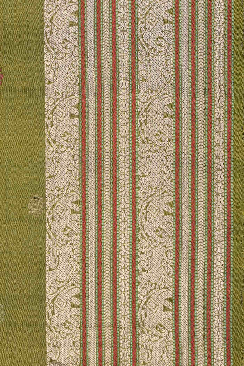 Green Dual Tone Soft Silk Saree