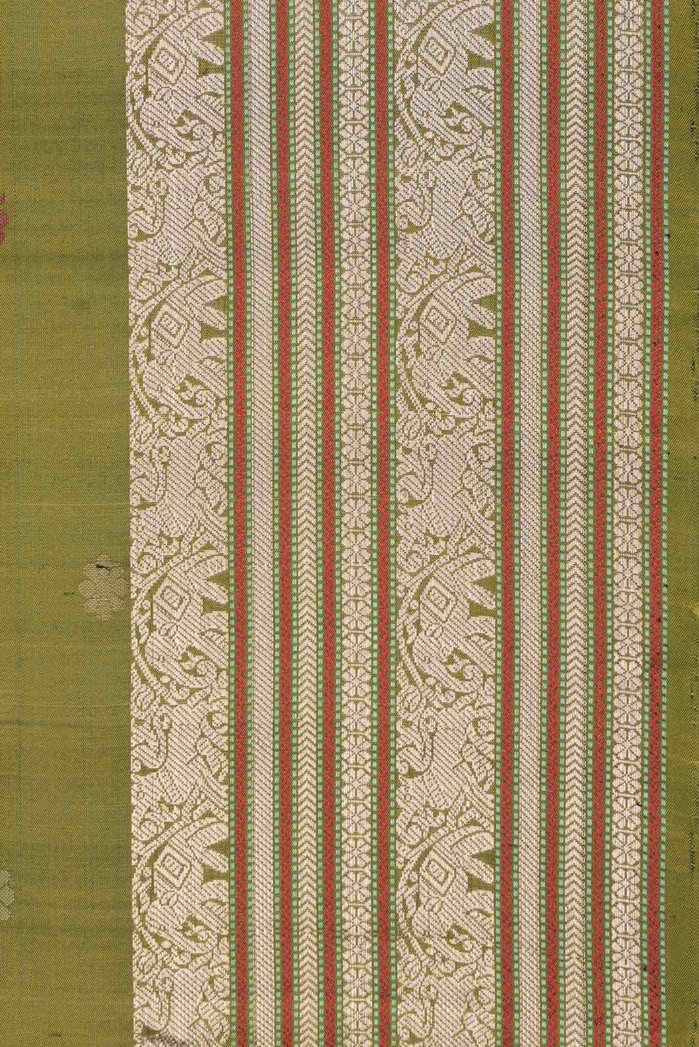 Green Dual Tone Soft Silk Saree