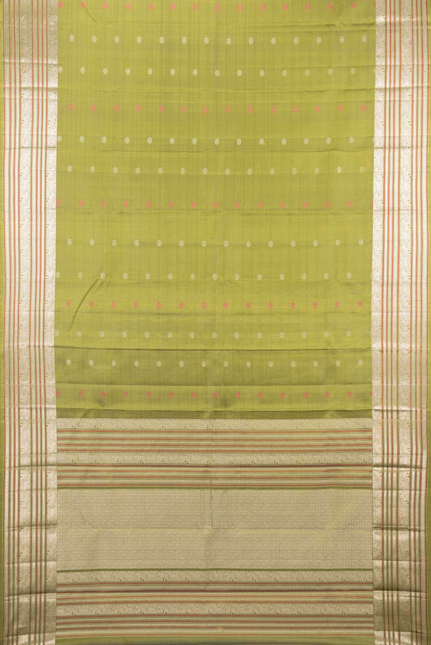 Green Dual Tone Soft Silk Saree