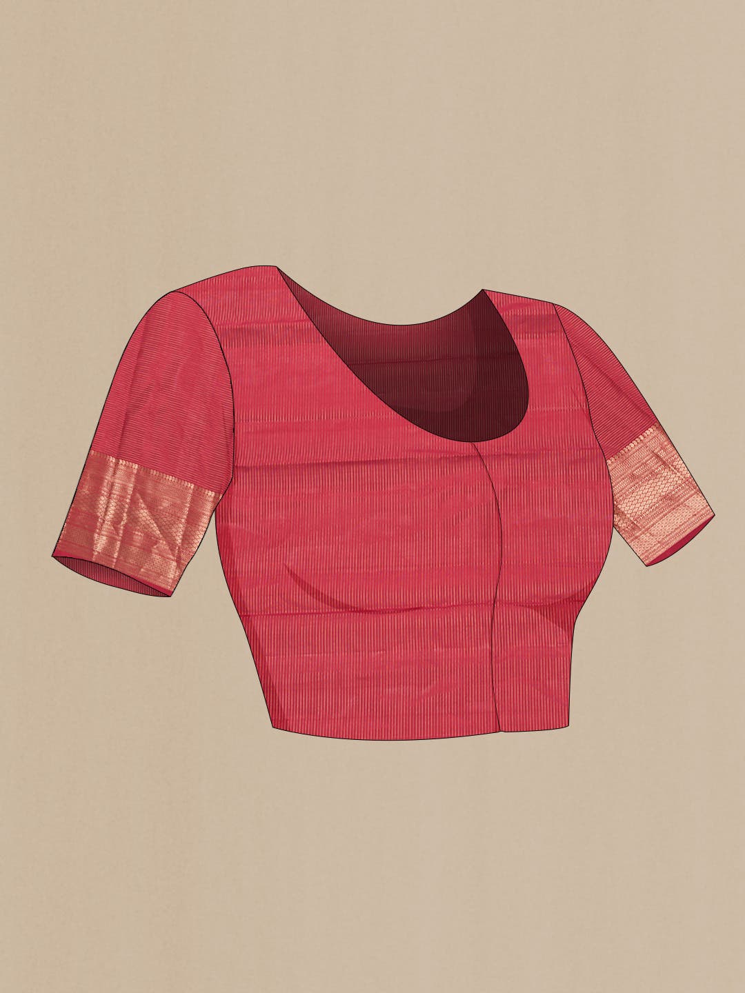 Maroon Dual Tone Kanchipuram Silk Saree