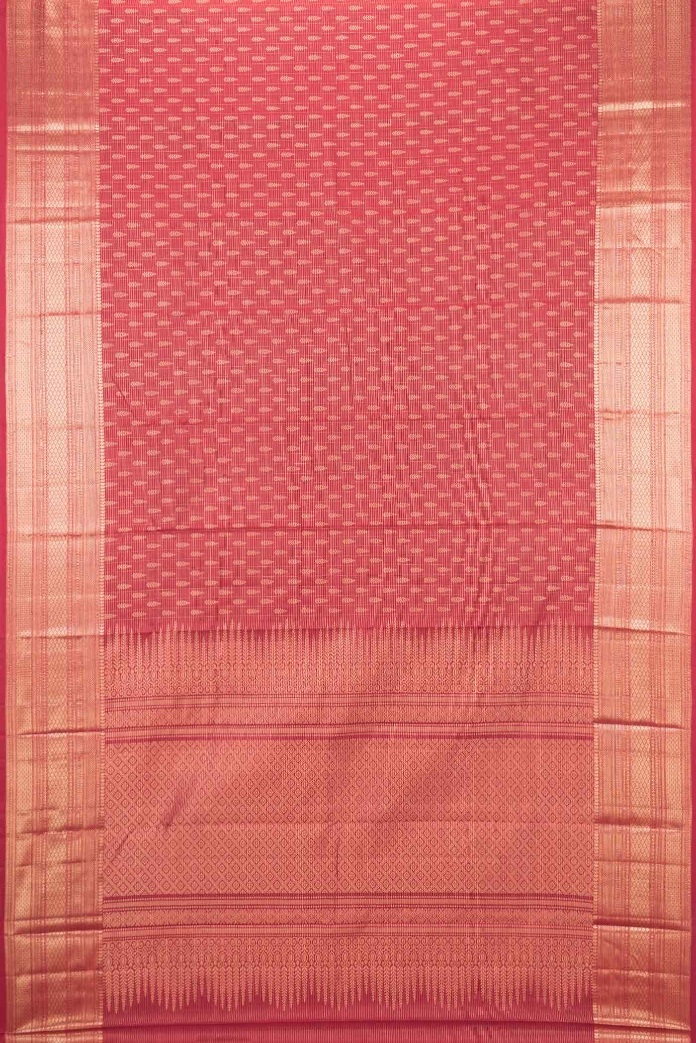 Maroon Dual Tone Kanchipuram Silk Saree