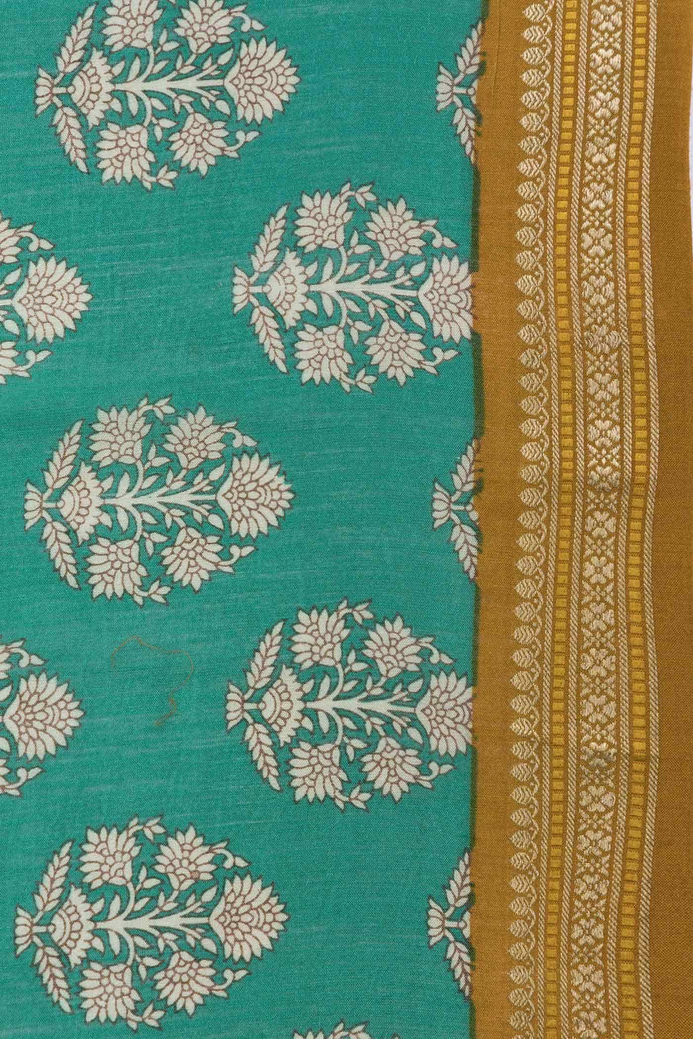 Green Dual Tone Tussar Silk Saree