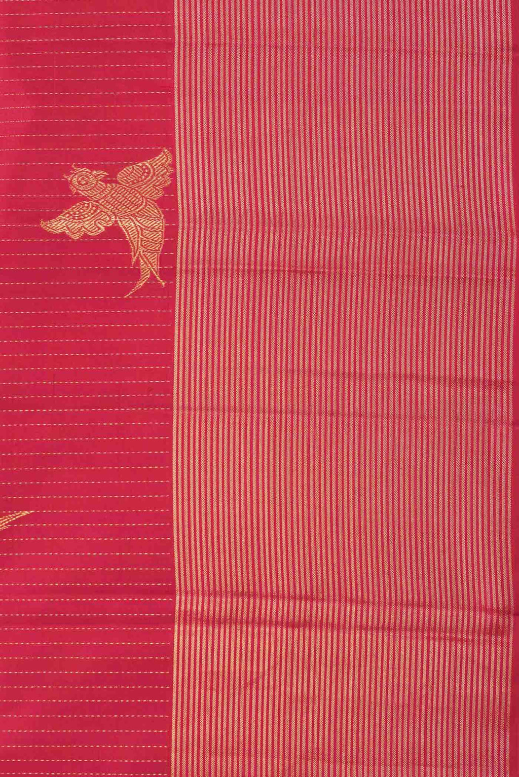 Dark Pink Dual Tone Kanchipuram Silk Saree