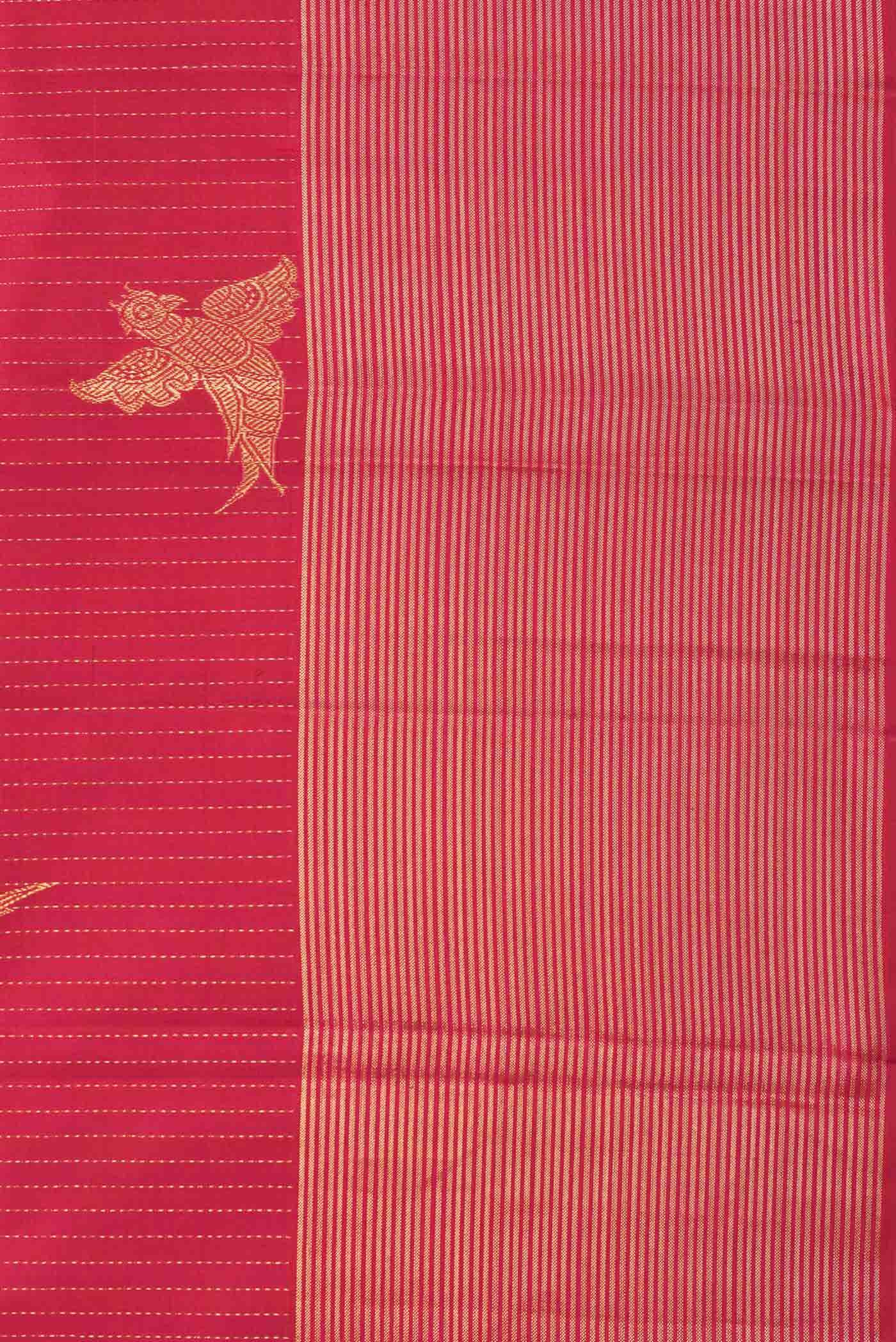 Dark Pink Dual Tone Kanchipuram Silk Saree