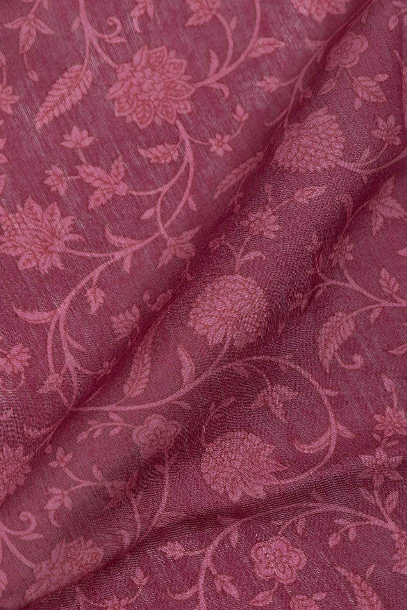 Dark Pink Dual Tone Tussar Silk Saree