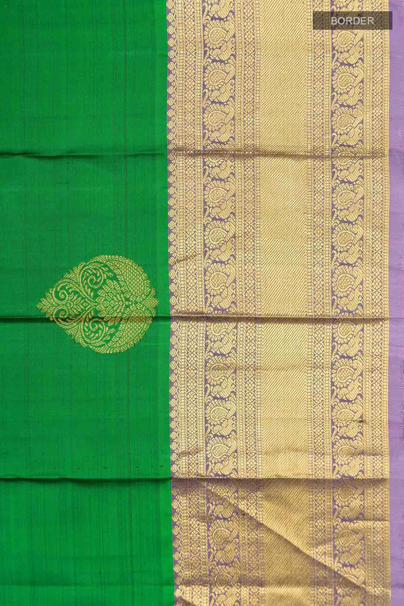 Green Dual Tone Kanchipuram Silk Saree