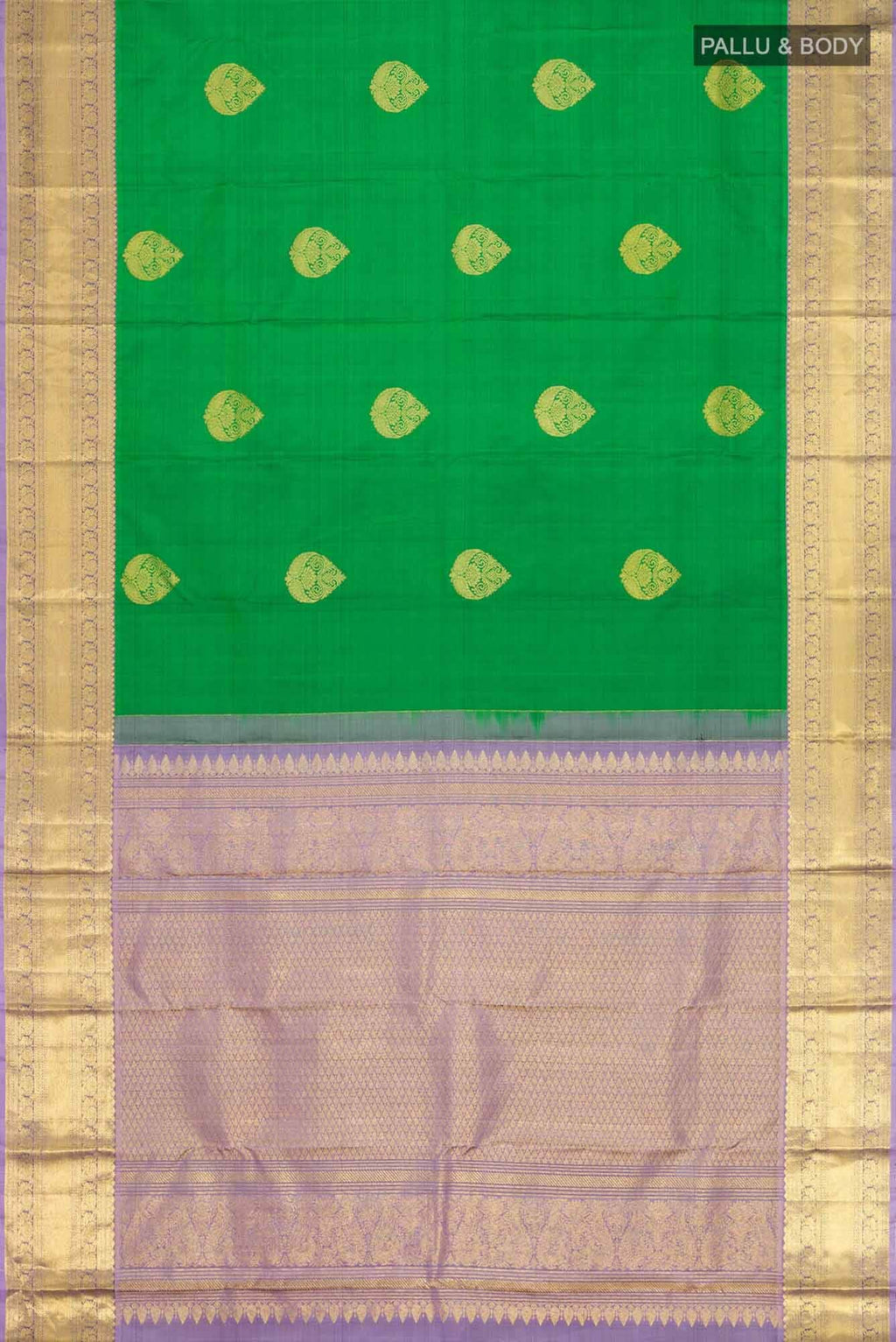 Green Dual Tone Kanchipuram Silk Saree