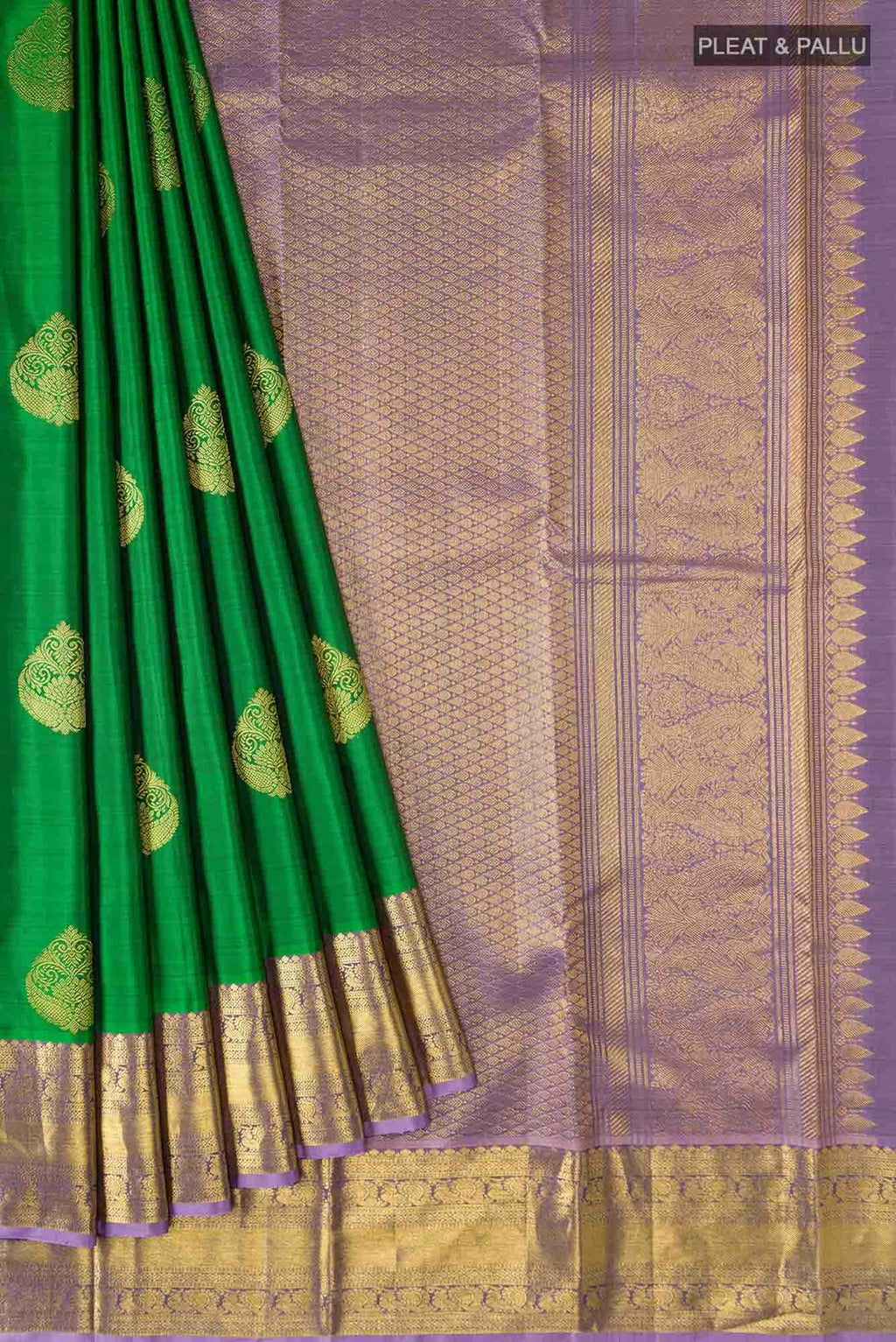Green Dual Tone Kanchipuram Silk Saree