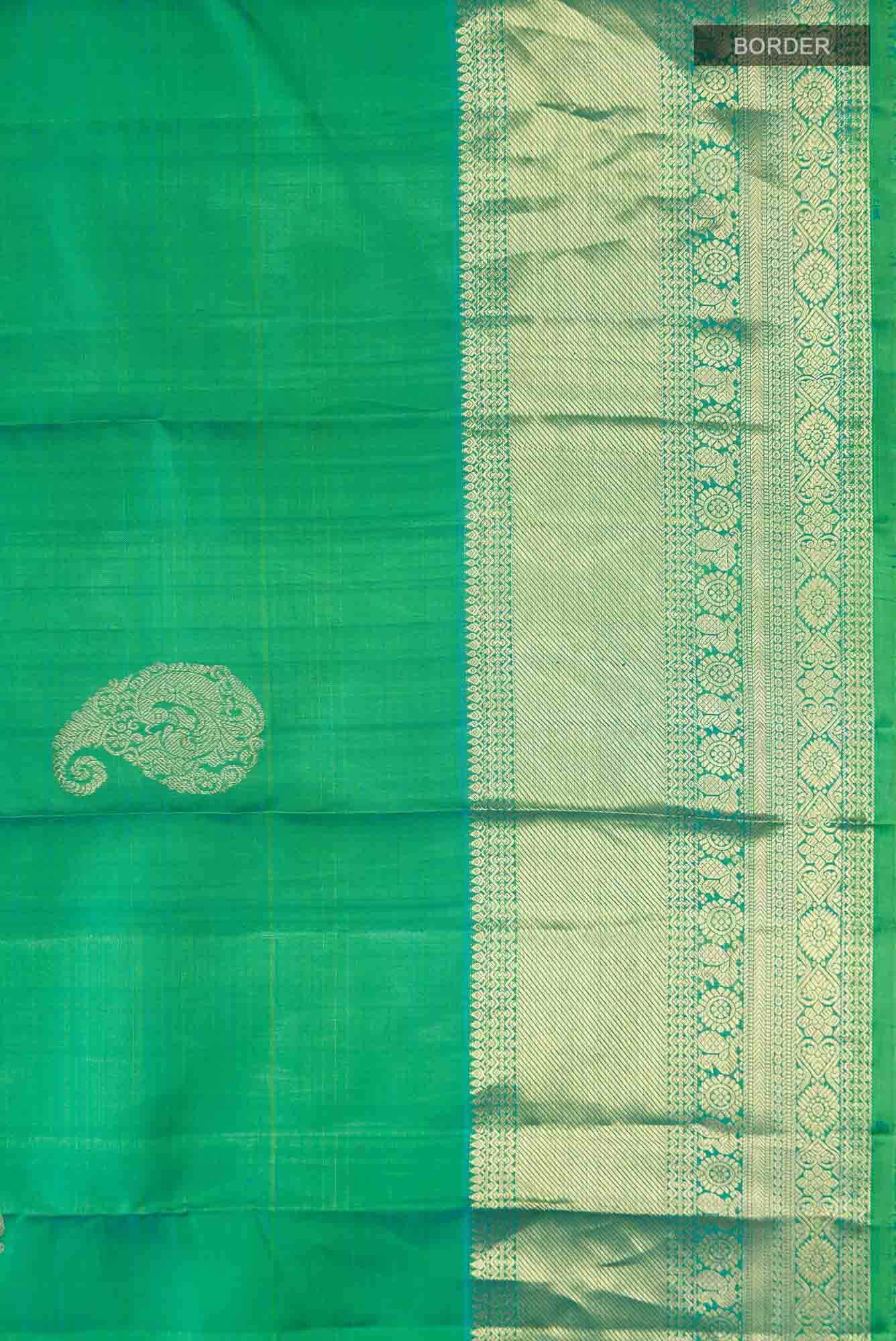 Green Dual Tone Kanchipuram Silk Saree