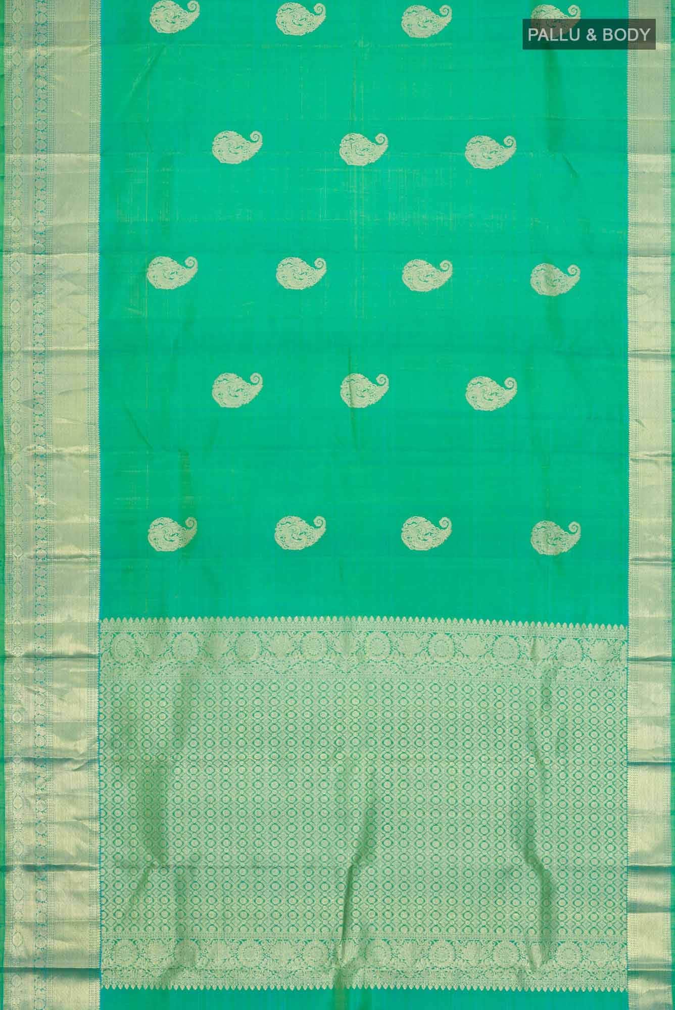 Green Dual Tone Kanchipuram Silk Saree