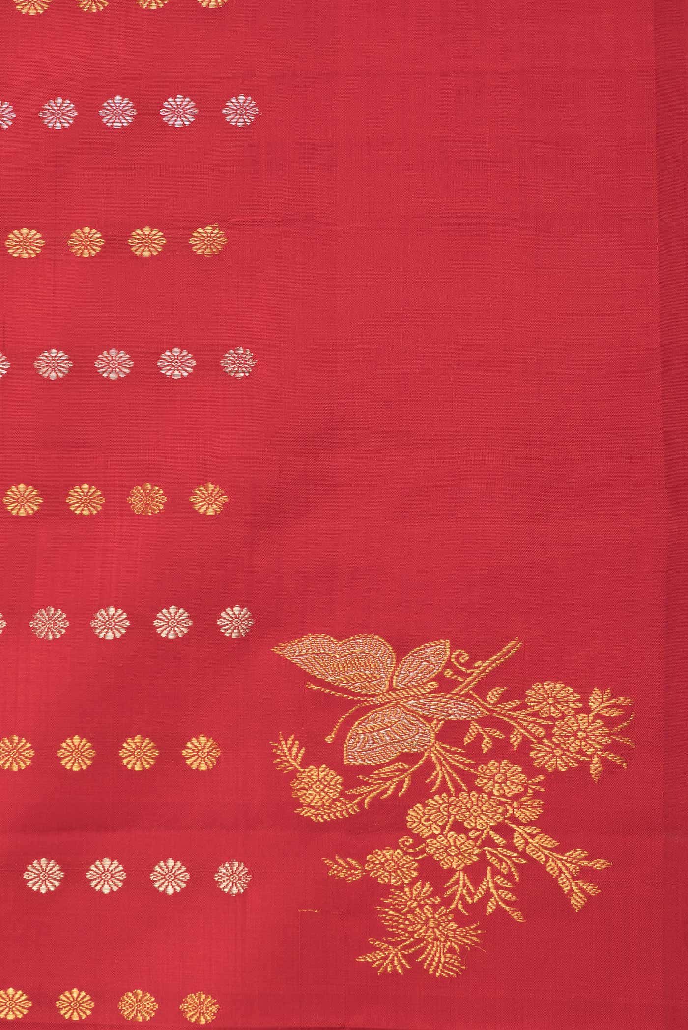 Red Dual Tone Kanchipuram Silk Saree