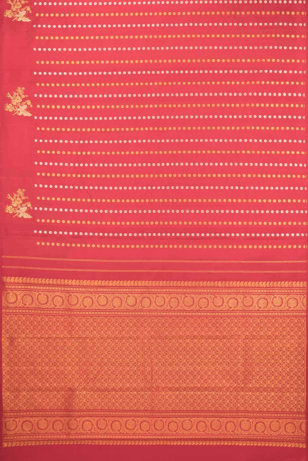 Red Dual Tone Kanchipuram Silk Saree
